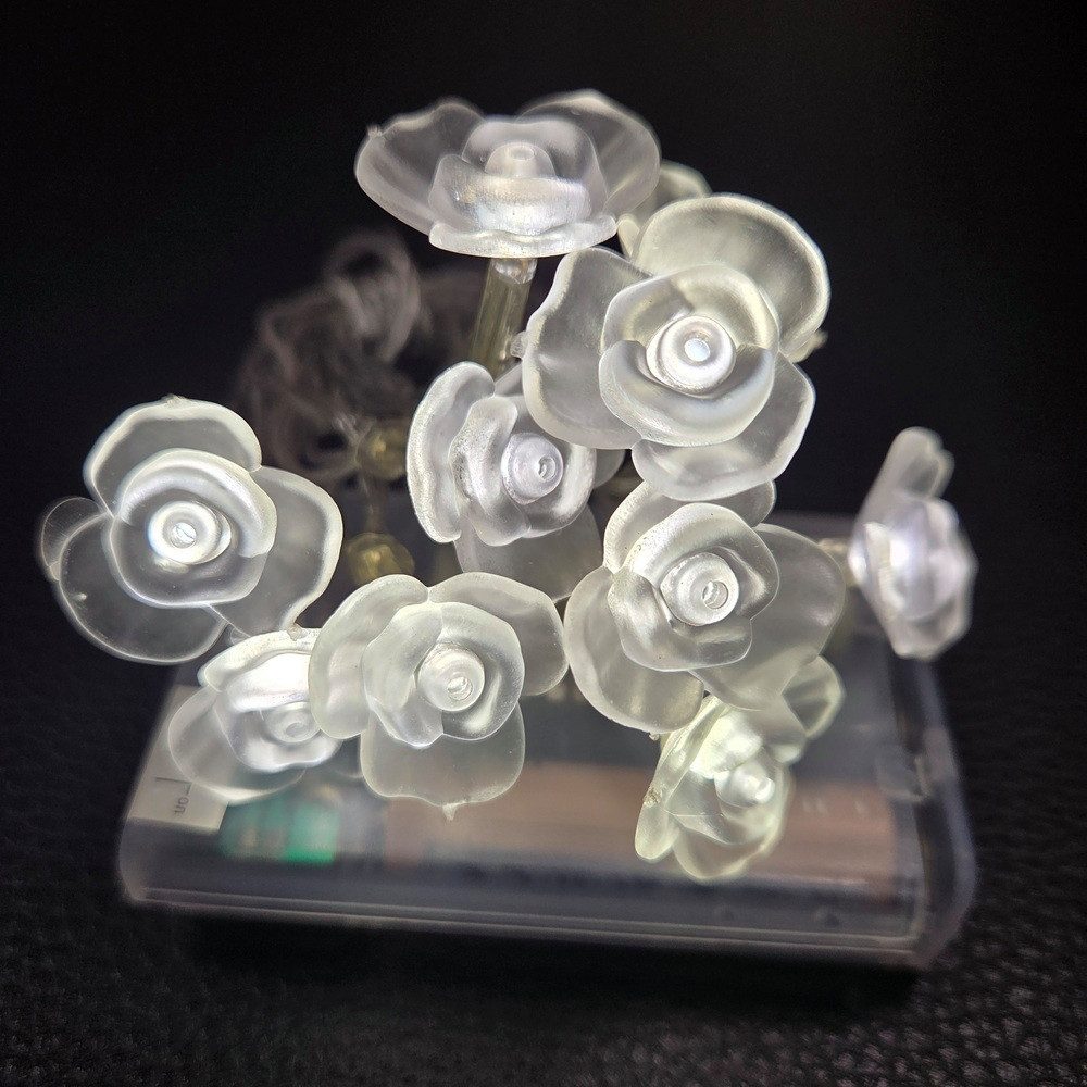 STAR TRADING LED-Lichterkette 726-17 LED Lichterkette Blüte Viola klar/weiss