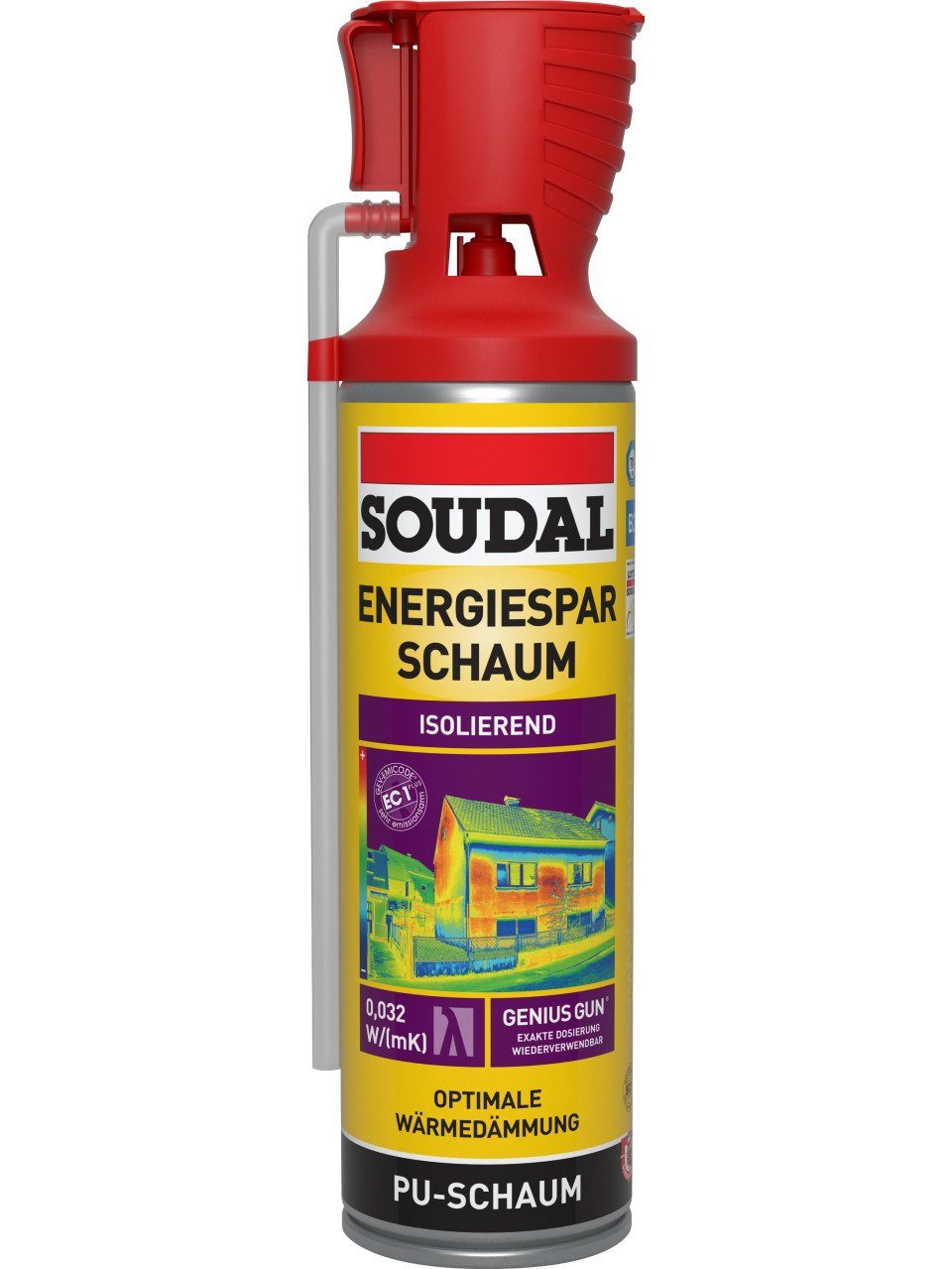 Bauschaumpistole Soudal 1K Energiesparschaum Genius Gun 500 ml