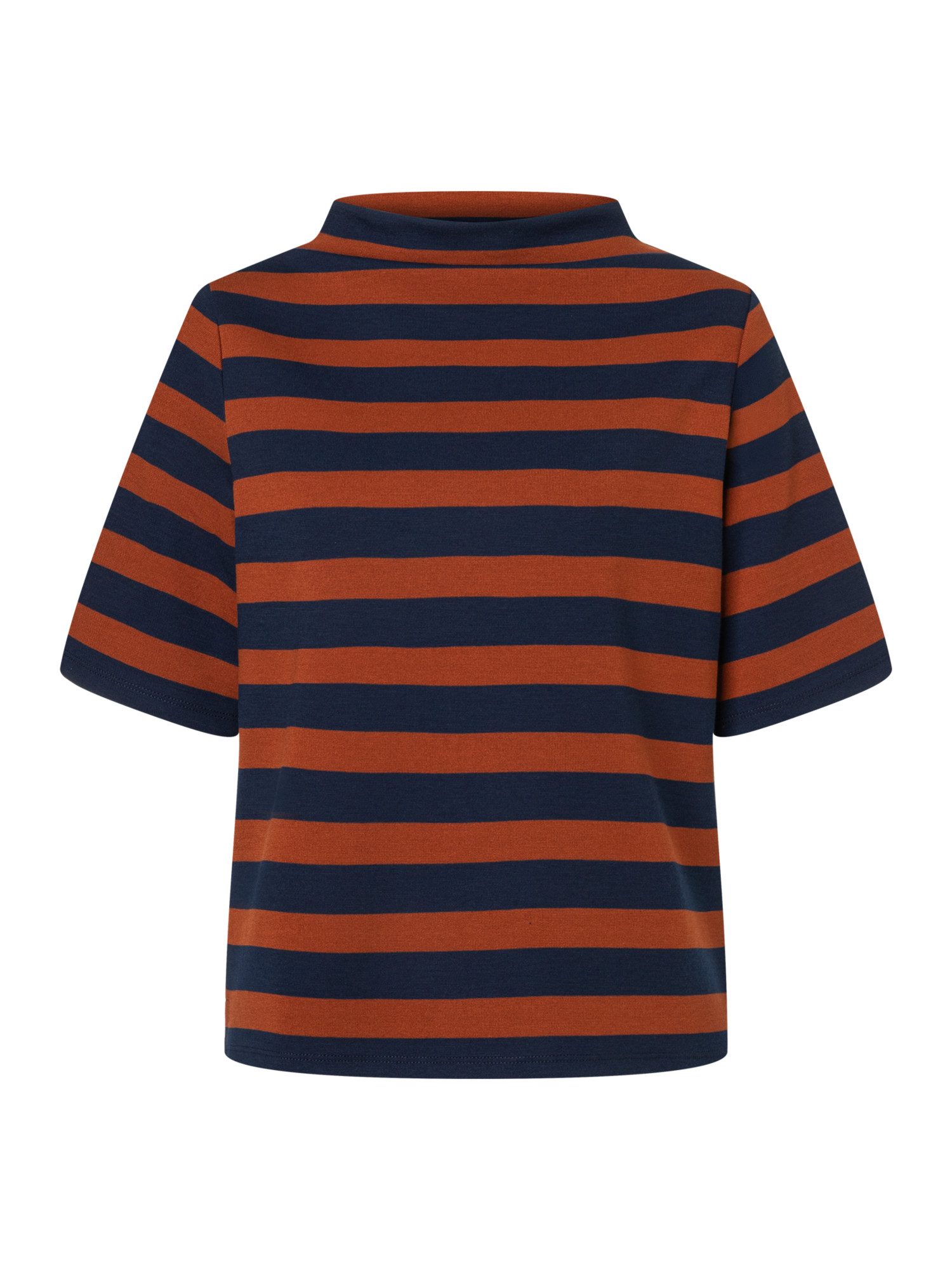 MORE&MORE Kurzarmshirt kastiges, Heavy Jersey-Streifenshirt