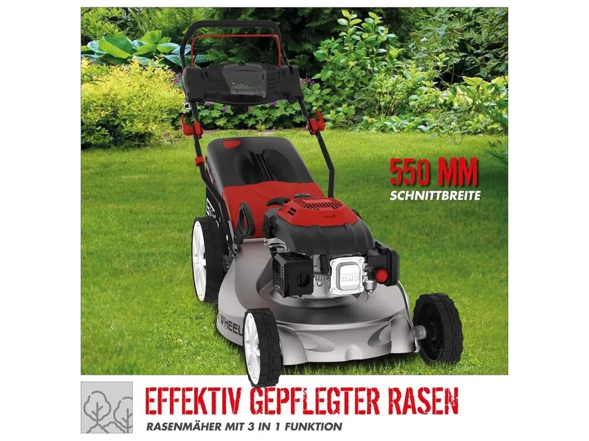 Güde Benzinrasenmäher Big Wheeler 553.1. R Alu, 4,8 PS, 196 cm³, Schnittbreite 55 cm, mit Hinterradantrieb