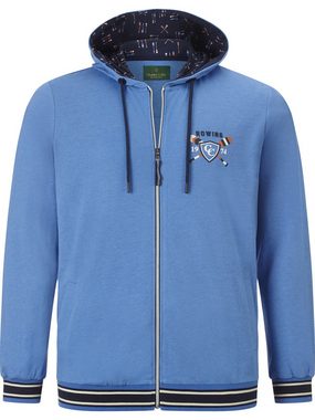 Charles Colby Kapuzensweatjacke DUKE EDMUND mit kontrastfarbener Kapuze