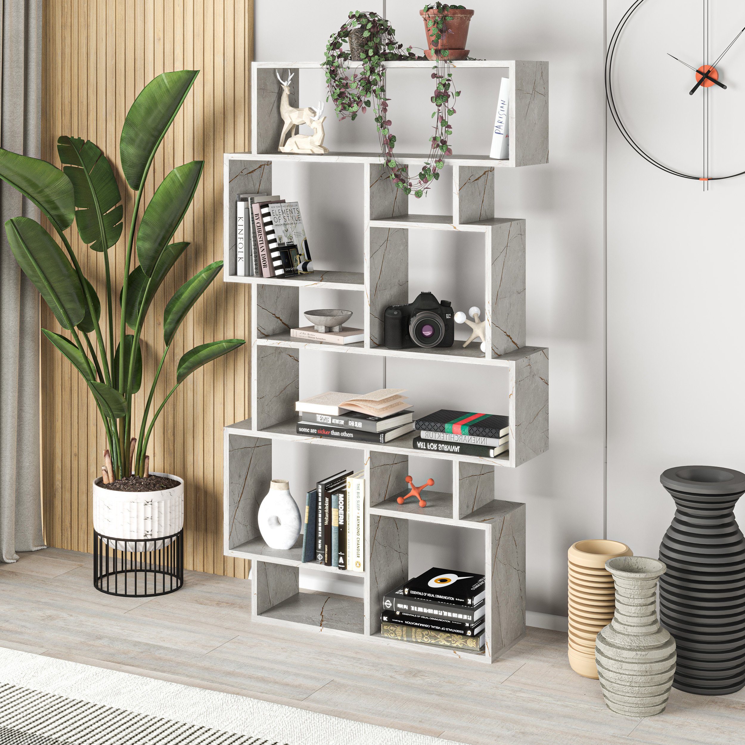 Decortie Bücherregal Karmato, Modernes Bücherregal Display Unit, 96 x 25,5 günstig online kaufen