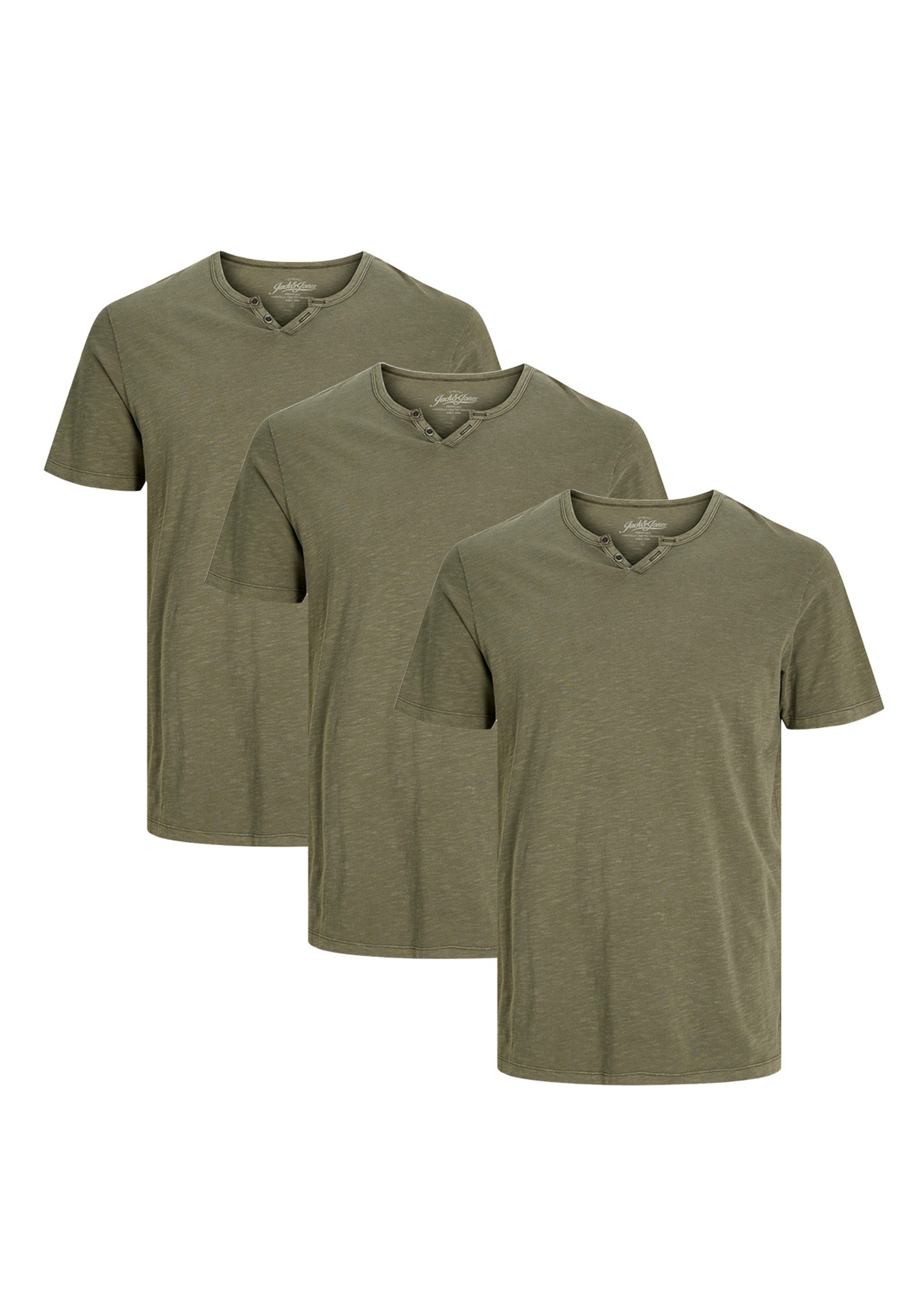 Jack & Jones T-Shirt 3er Pack Split (Spar-Set, 3-tlg) T-Shirt - Baumwolle - günstig online kaufen