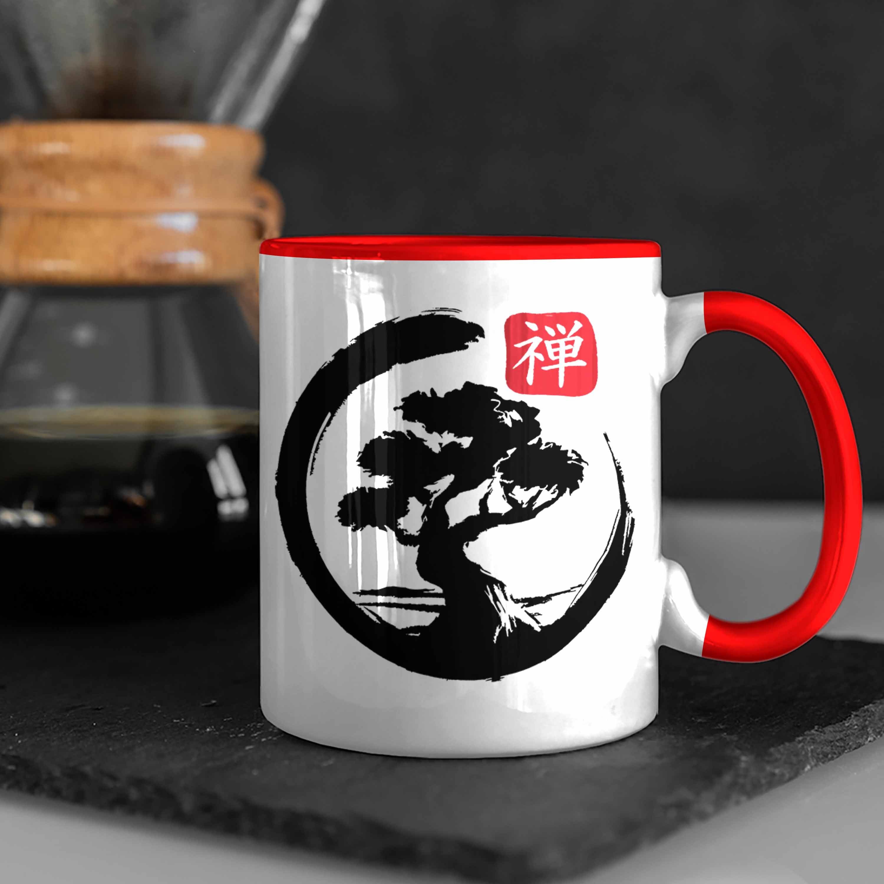 Geschenk Silhoette Bonsai Lustige Trendation Bonsai-Liebhaber Tasse für Rot Tasse