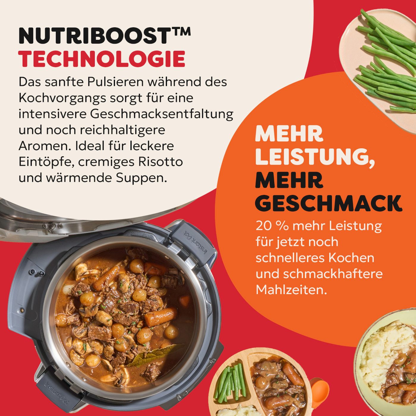 Instant Pot Multikocher 112-0001-01-EU, 1200 W, 5.7 l Schüssel