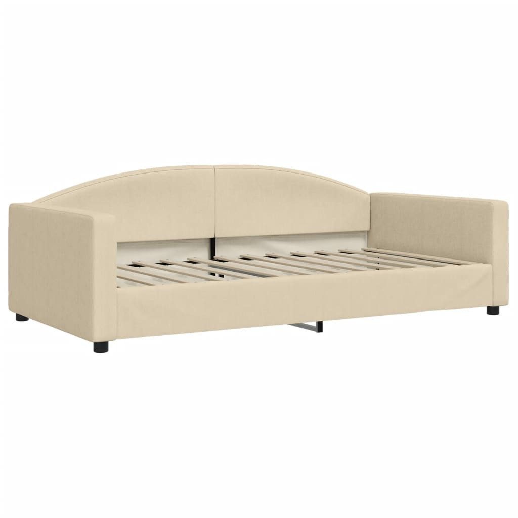 vidaXL Bettgestell, Tagesbett Creme 100x200 cm Stoff günstig online kaufen