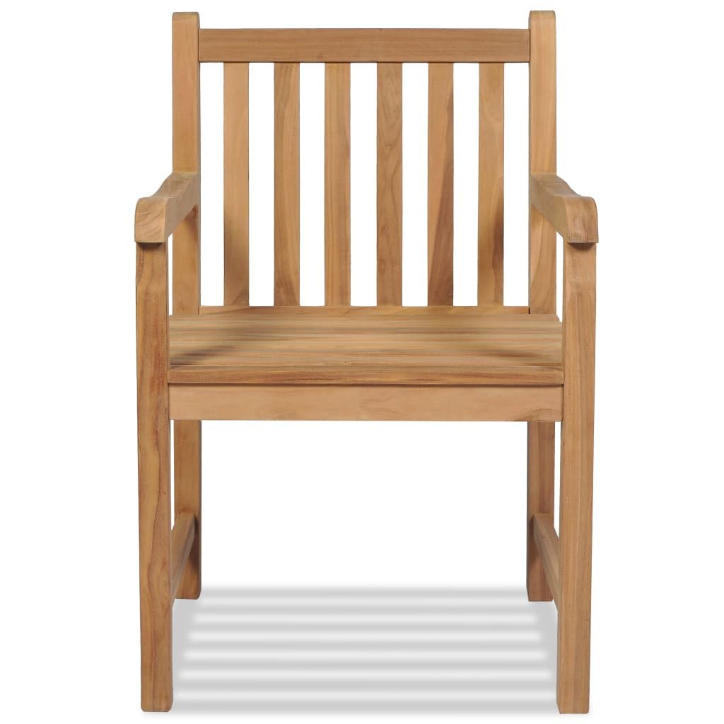 furnicato Gartenstuhl Gartenstuhl-Set Naturholz Braun 58x60x90 cm, 2er-Set (2 St), Witterungsbeständige Sitzgruppe mit Belastbarkeit bis 110 kg pro Sitz