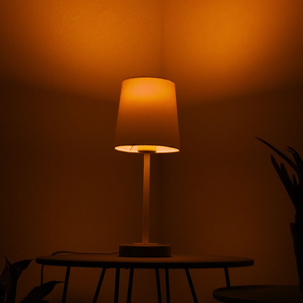 etc-shop LED Leuchte Beistell Ess inklusive, Tischleuchte, Holz Tisch Leuchtmittel Zimmer Nacht-Licht Warmweiß, Farbwechsel