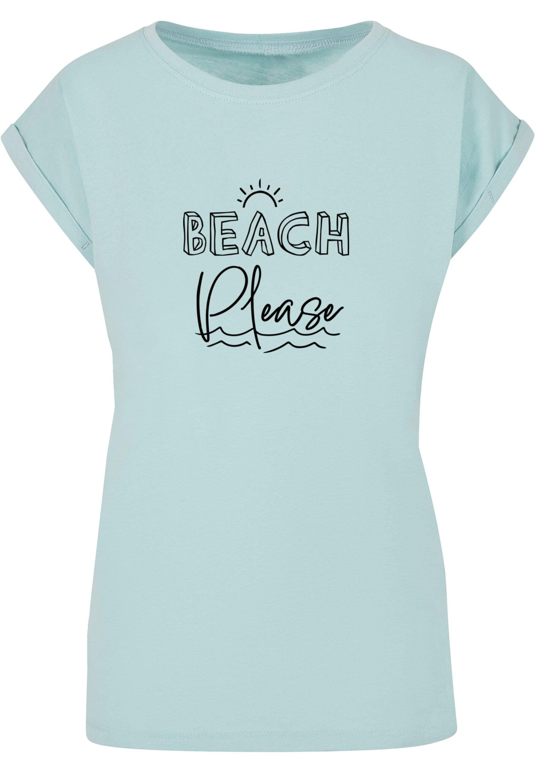 Merchcode T-Shirt Damen Ladies Beach Please Extended Shoulder Tee (1-tlg)