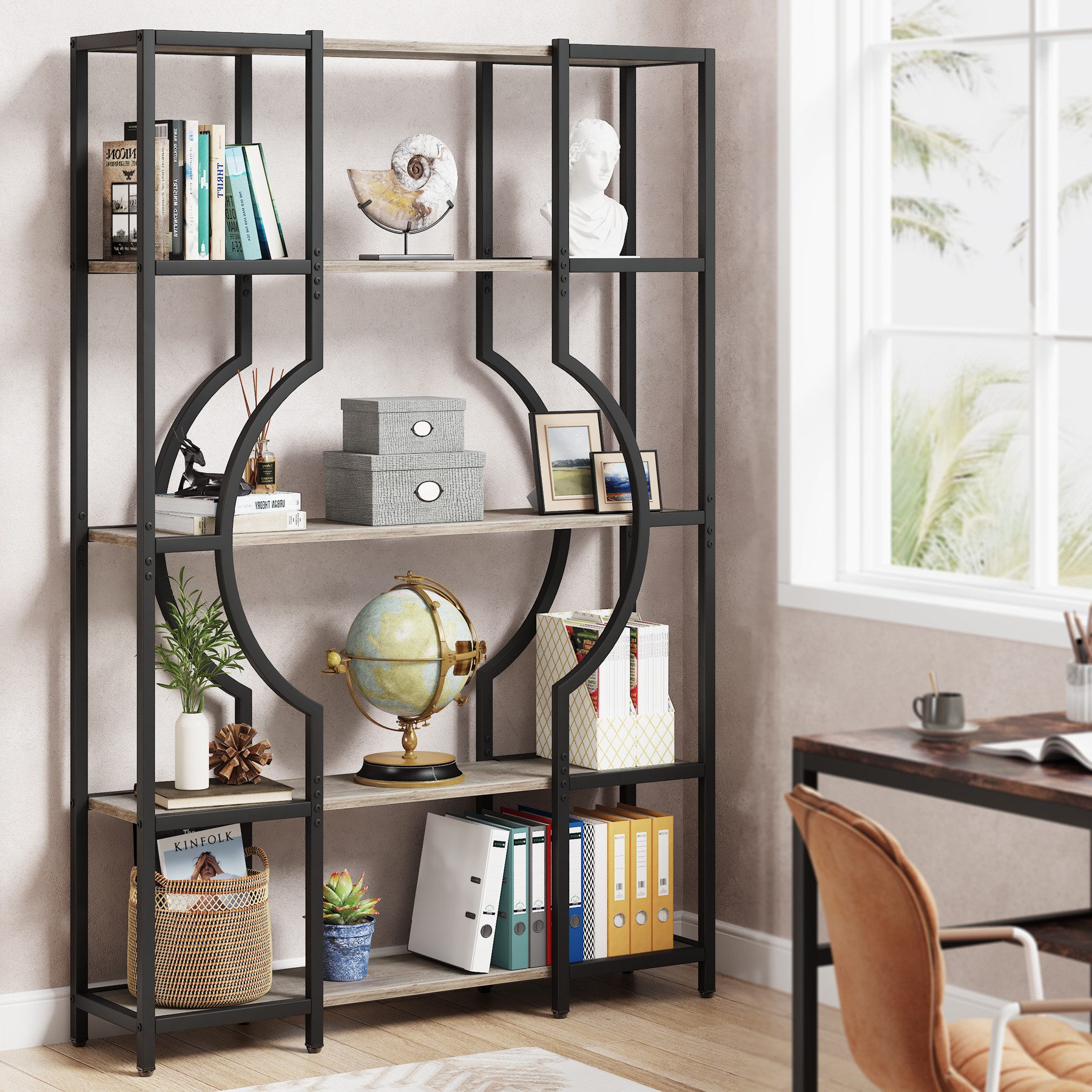 Tribesigns Bücherregal 176cm Hoch Standregal, Freistehende günstig online kaufen