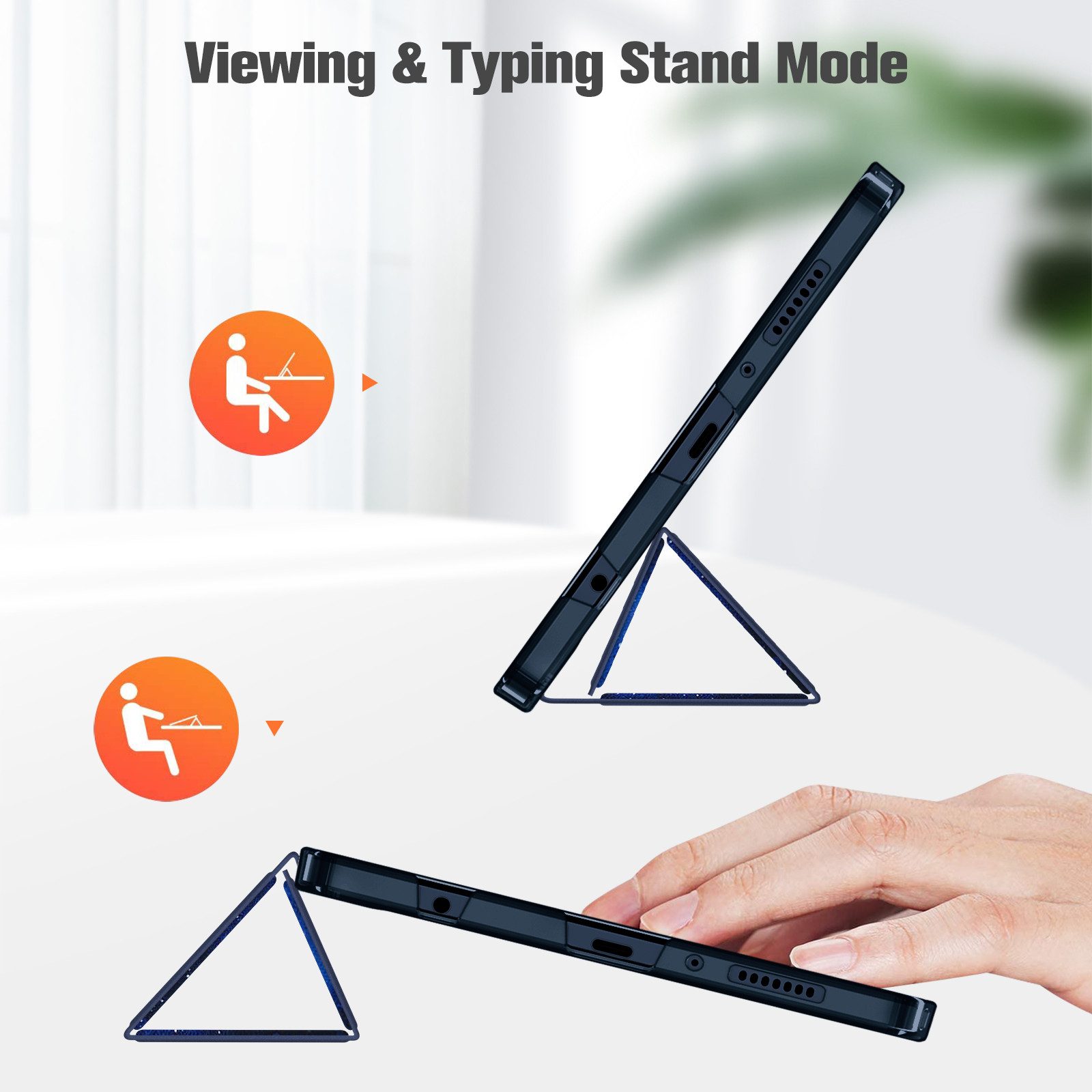 Fintie Tablet-Hülle für Samsung Galaxy Tab A11 8,7" 2025/ Tab A9 8.7 Zoll Tablet, Ultra Dünn Schutzhülle mit Transparenter Rückseite – Bild 3 von 5