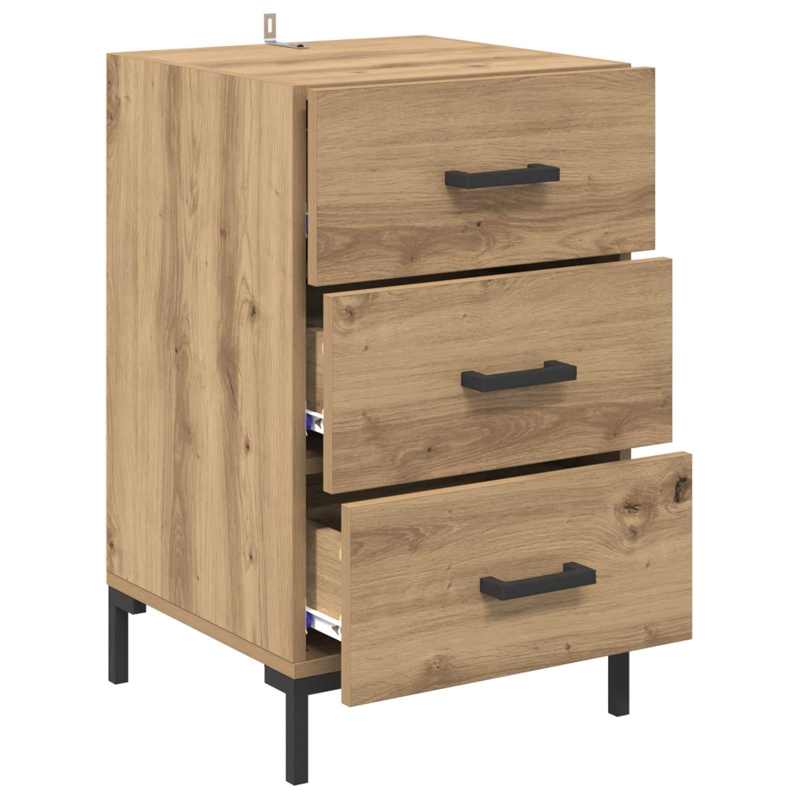 vidaXL Nachttisch Nachttisch Artisan-Eiche 40 x 40 x 66 cm Holzwerkstoff (1-St) – Bild 5 von 5