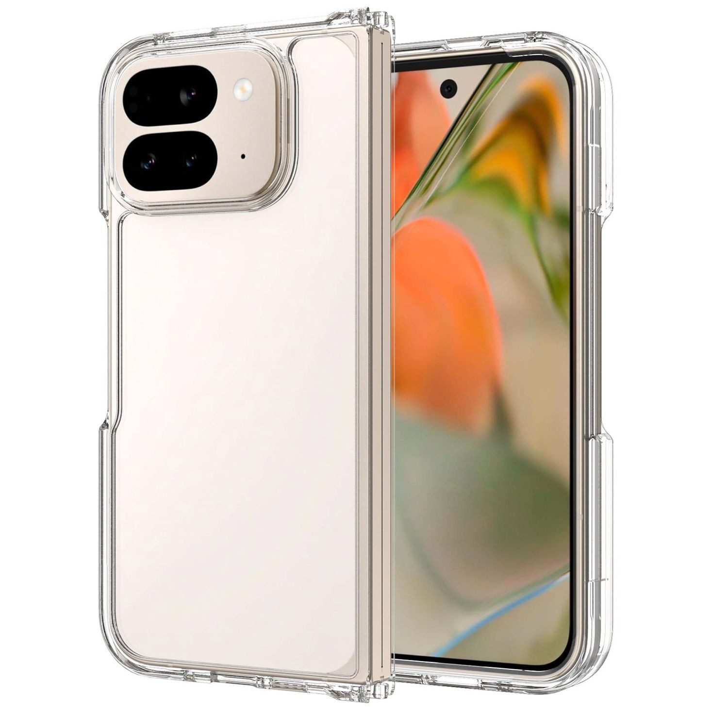 Wigento Handyhülle Für Google Pixel 10 Pro Fold TPU / Acryl Hybrid Hülle Case Transparent, Hybrid Hülle mit verstärktem Kantenschutz