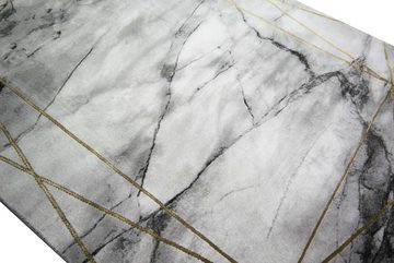 Teppich Teppich Wohnzimmer Designerteppich Marmor Optik mit Glanzfasern in grau gold, Teppich-Traum, rechteckig, Höhe: 12 mm