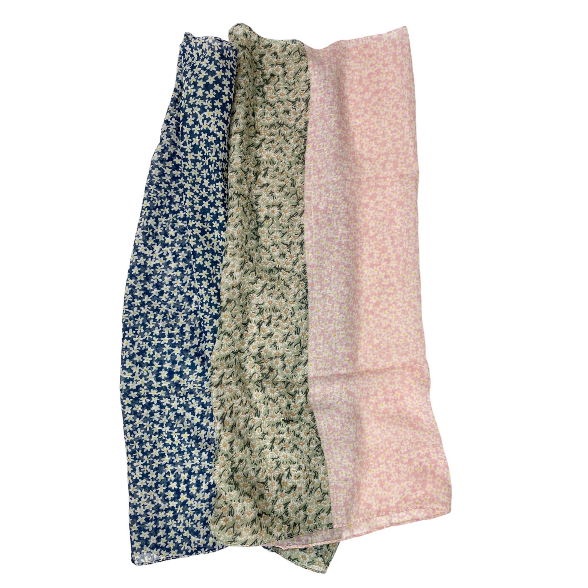 Taschen4life modern vintage mit Streublümchen, Loop rosa/grün/blau Schal, & Damen Loop leichter