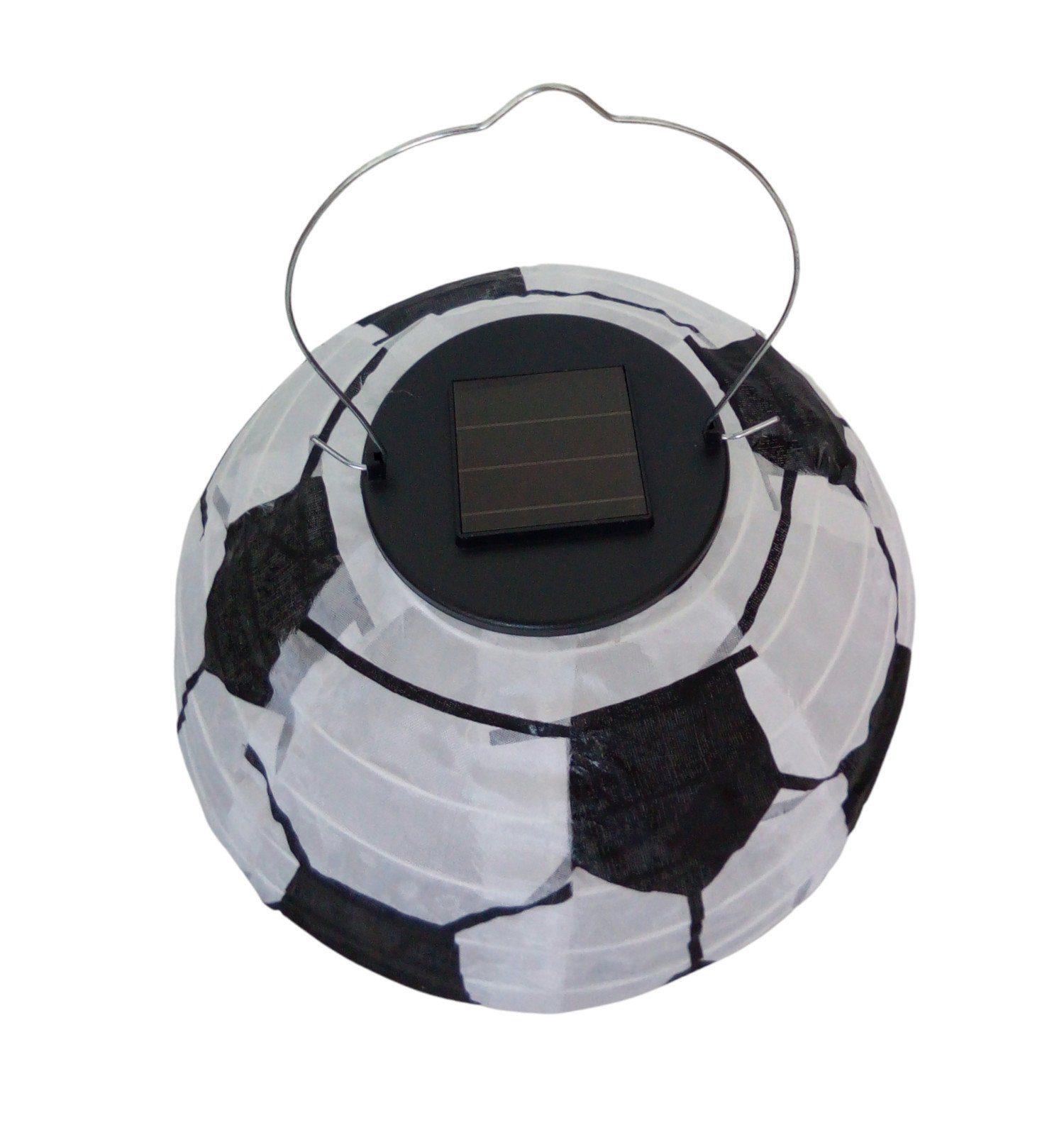 Papierlaterne LED Fußball LED Gar Ø20cm Solar-Lampion Laterne BURI Dekolicht Lampenschirm