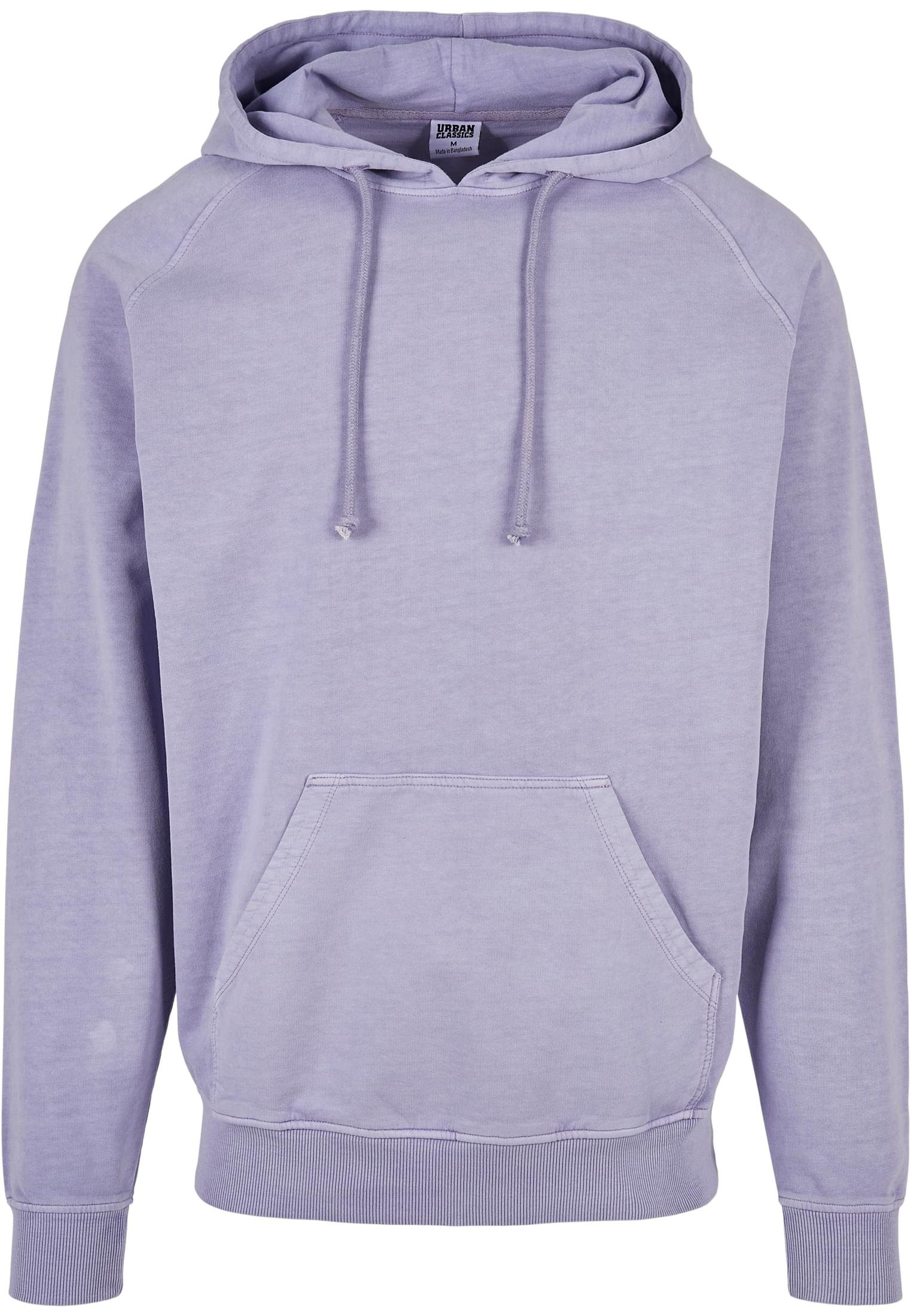 URBAN CLASSICS Sweater Herren (1-tlg) Hoody lavender Overdyed