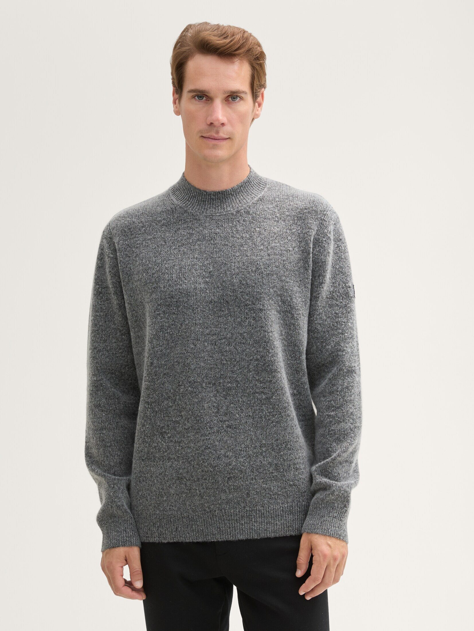 Strickpullover Strickpullover mit Stehkragen