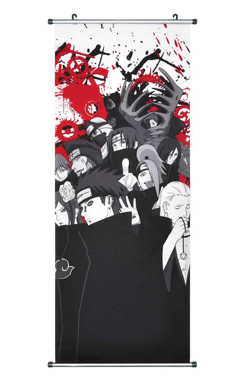 GalaxyCat Poster Großes Naruto Rollbild / Kakemono aus Stoff, Poster 100x40cm, versch, Akatsuki, Akatsuki Rollbild / Kakemono