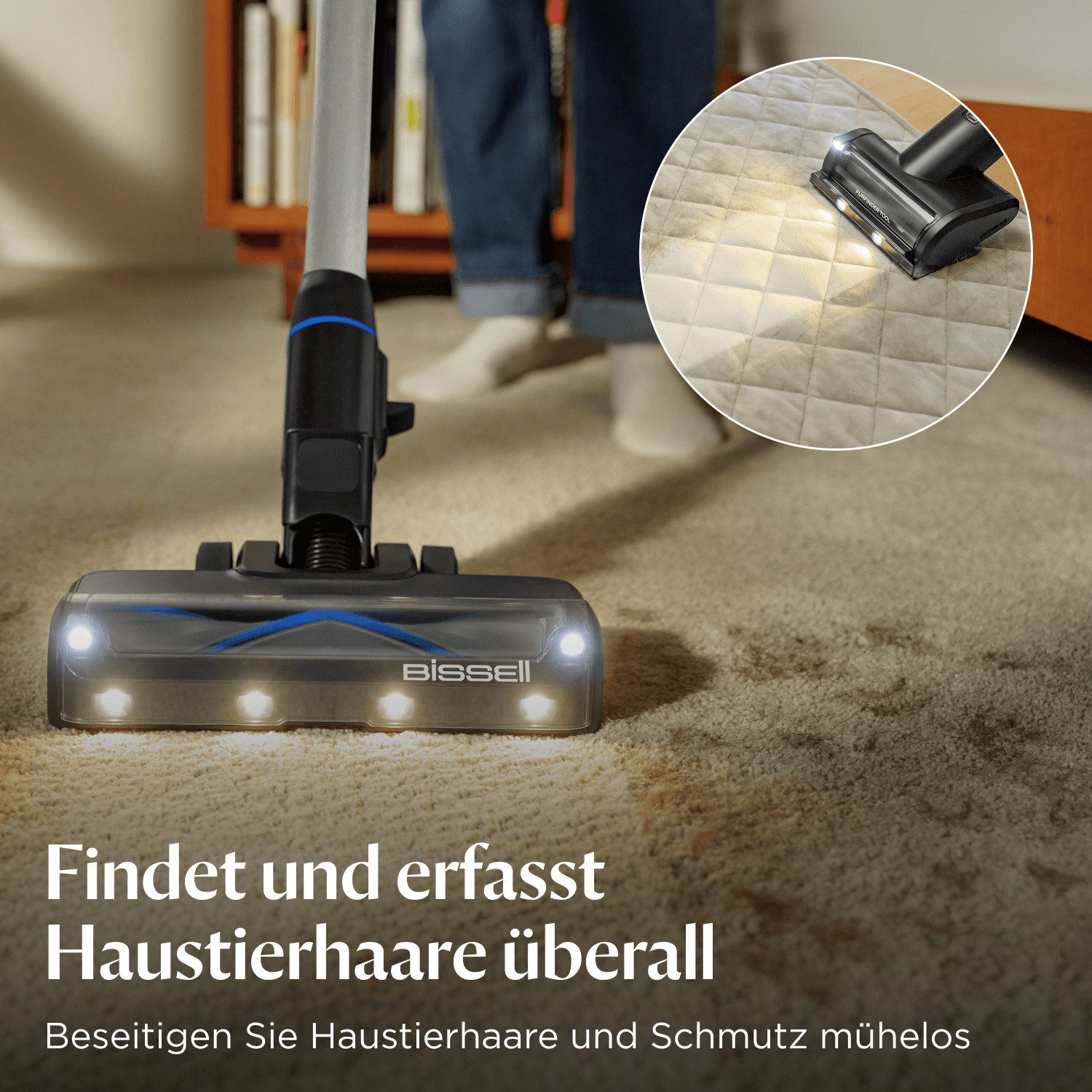 Bissell Akku-Stielstaubsauger 4093N PowerClean FurGuard Select, 0 W, beutellos