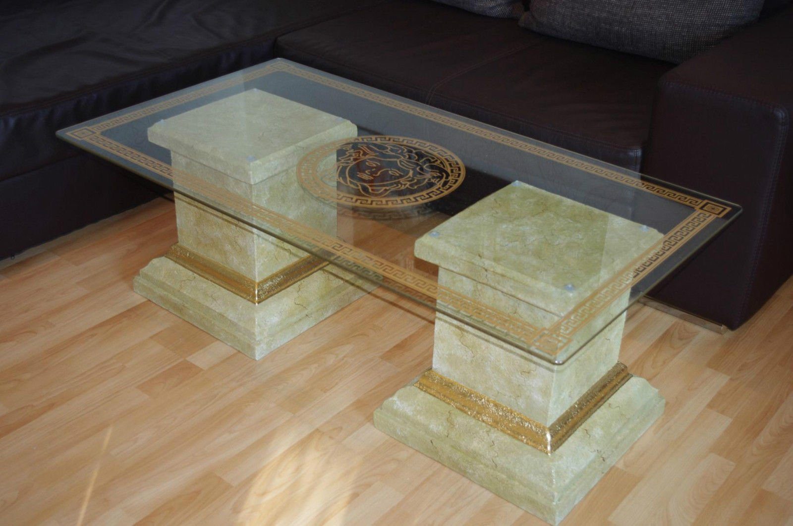 Wohnzimmertisch Couchtisch Glastisch- Marmortisch Antikes Antiker Couchtisch Steintisch Wohndesign