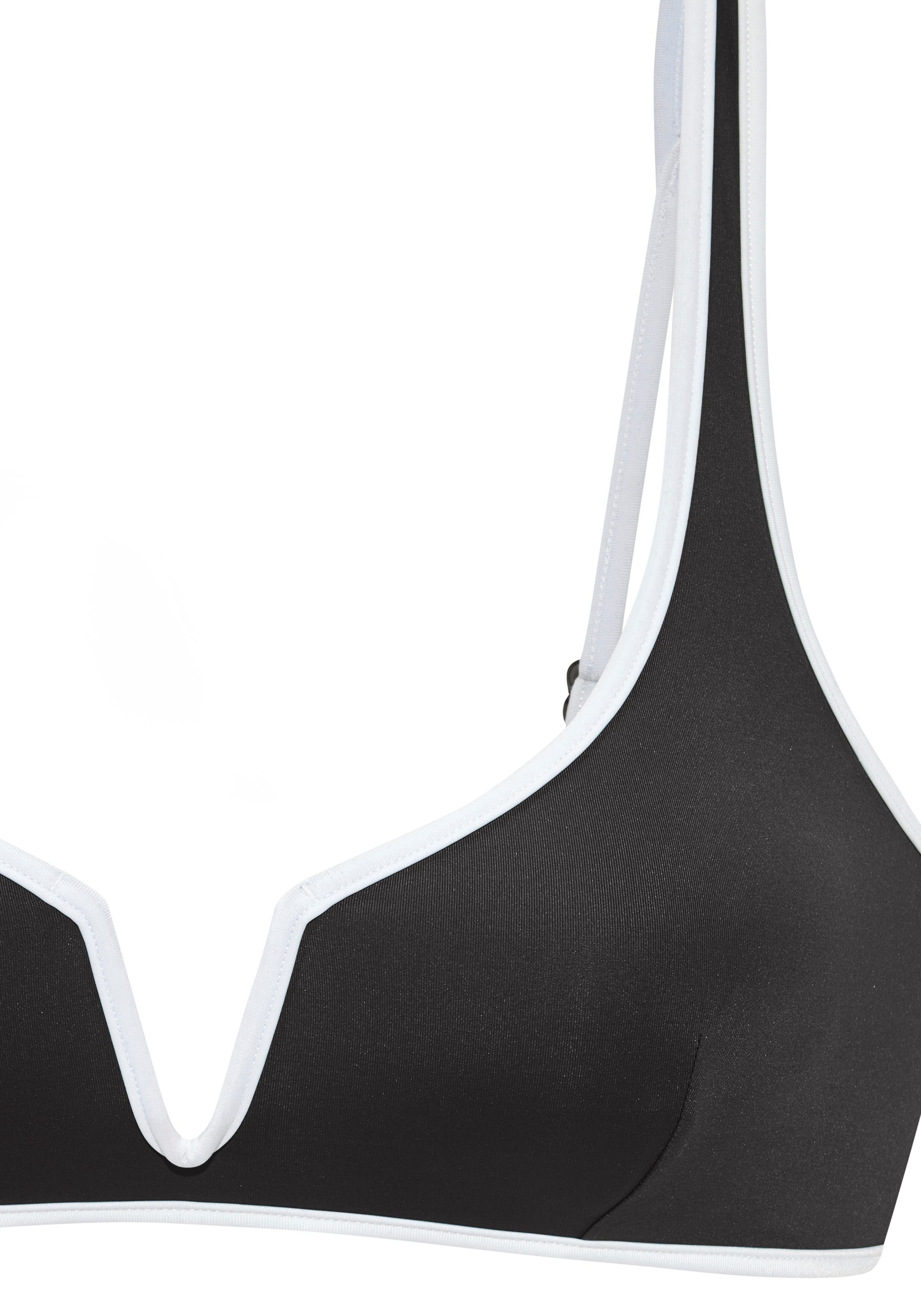 Elbsand Triangel-Bikini mit farblich abgesetztem Piping