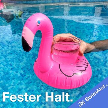 SwimAlot® Aufblasbares Partyzubehör Getränkehalter Flamingo aufblasbar Luftmatratze Schwimmring Pool