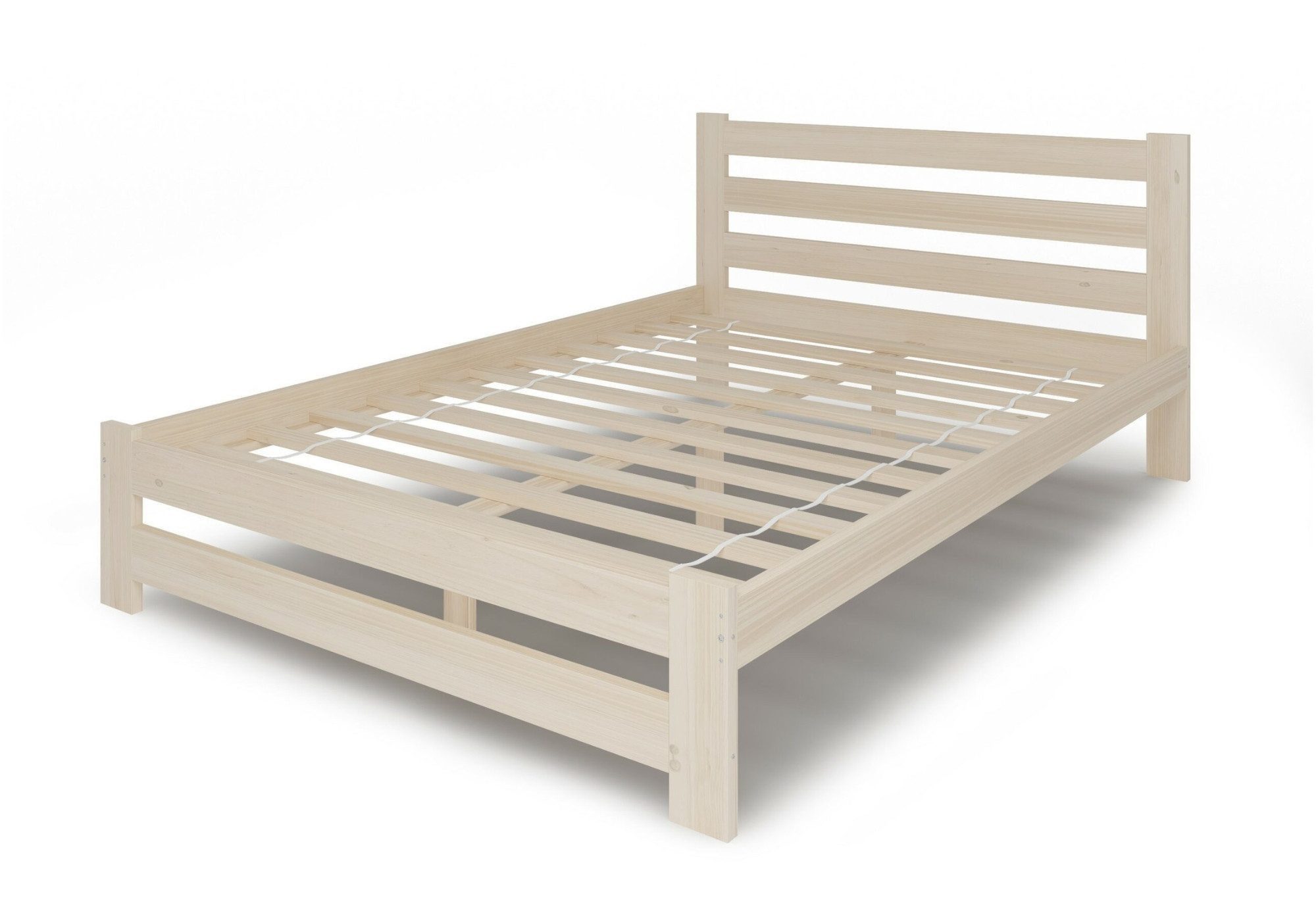 Home Collective Holzbett mit Lattenrost Modern Bett Kiefer Bettgestell Massivholzbett Klassisch (90x200, 120x200, 140x200, 160x200 cm), Doppelbett, Skandi Boho  – Bild 5 von 5