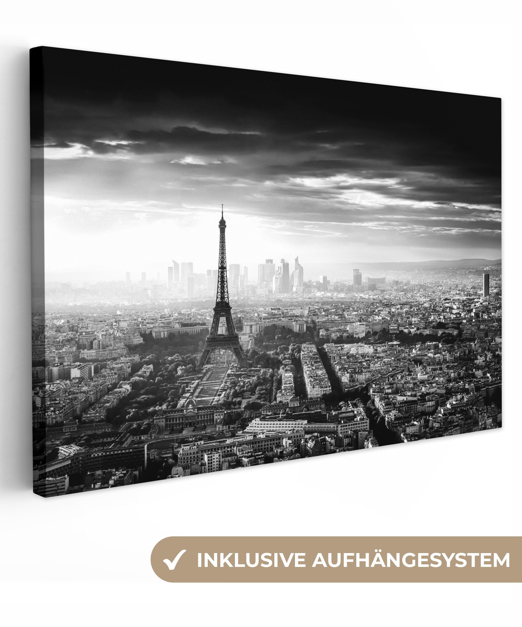 OneMillionCanvasses® Leinwandbild Paris - Skyline - Eiffelturm - Stadt - Wo günstig online kaufen
