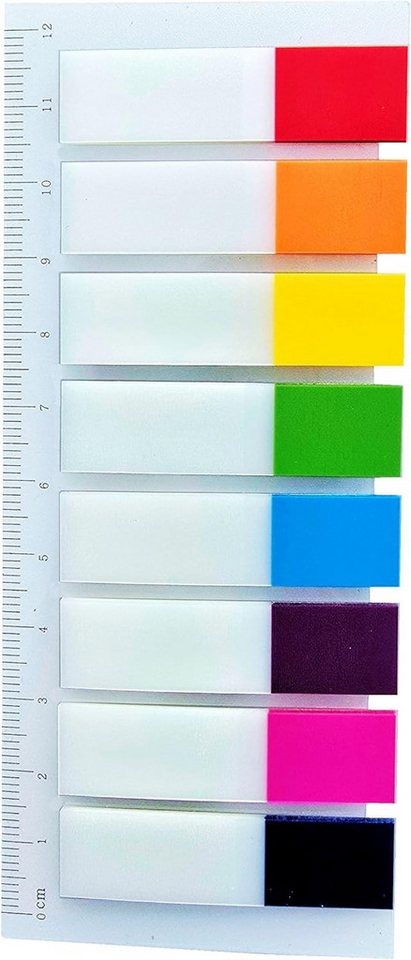 VABIONO Haftnotizblock Haftmarker Haftstreifen Pagemarker Notes Postit transparent 800 Blatt, kostenloser Versand