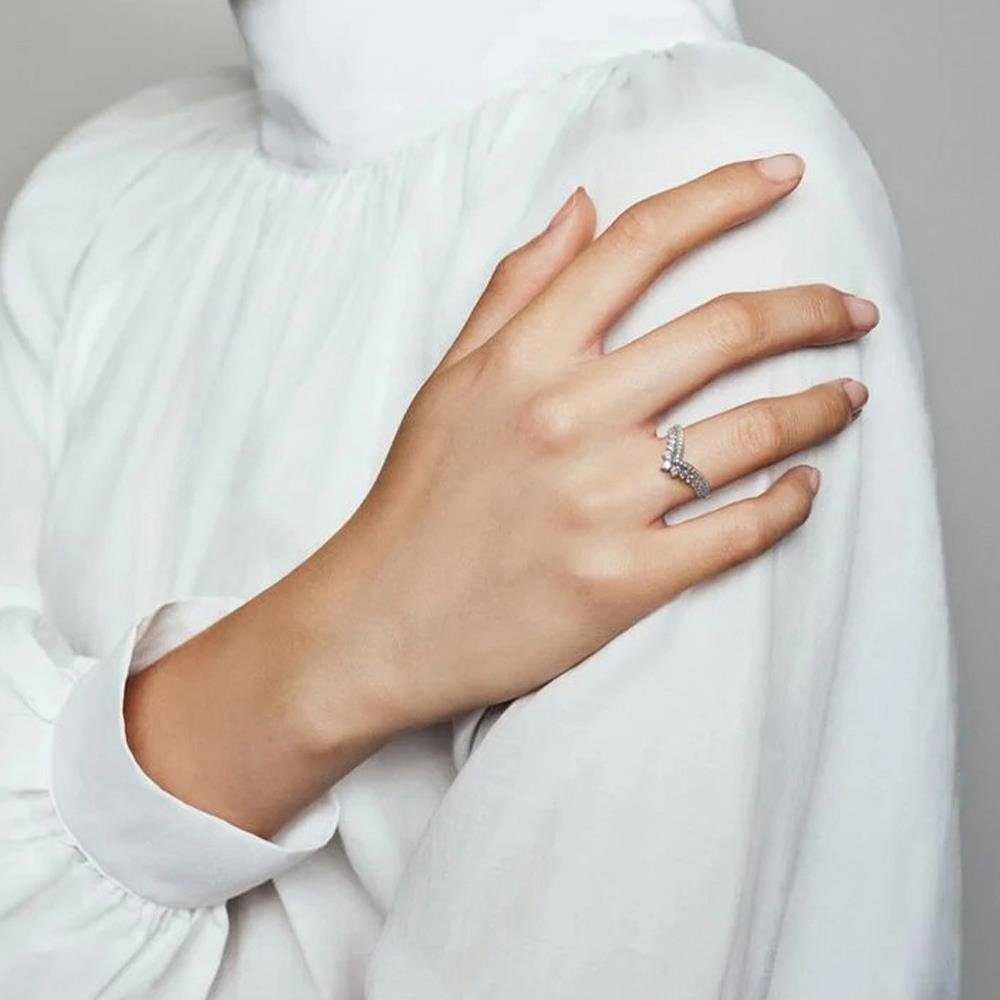 Pandora Fingerring Pandora Anillo 197736CZ-50 mujer plata circonita günstig online kaufen