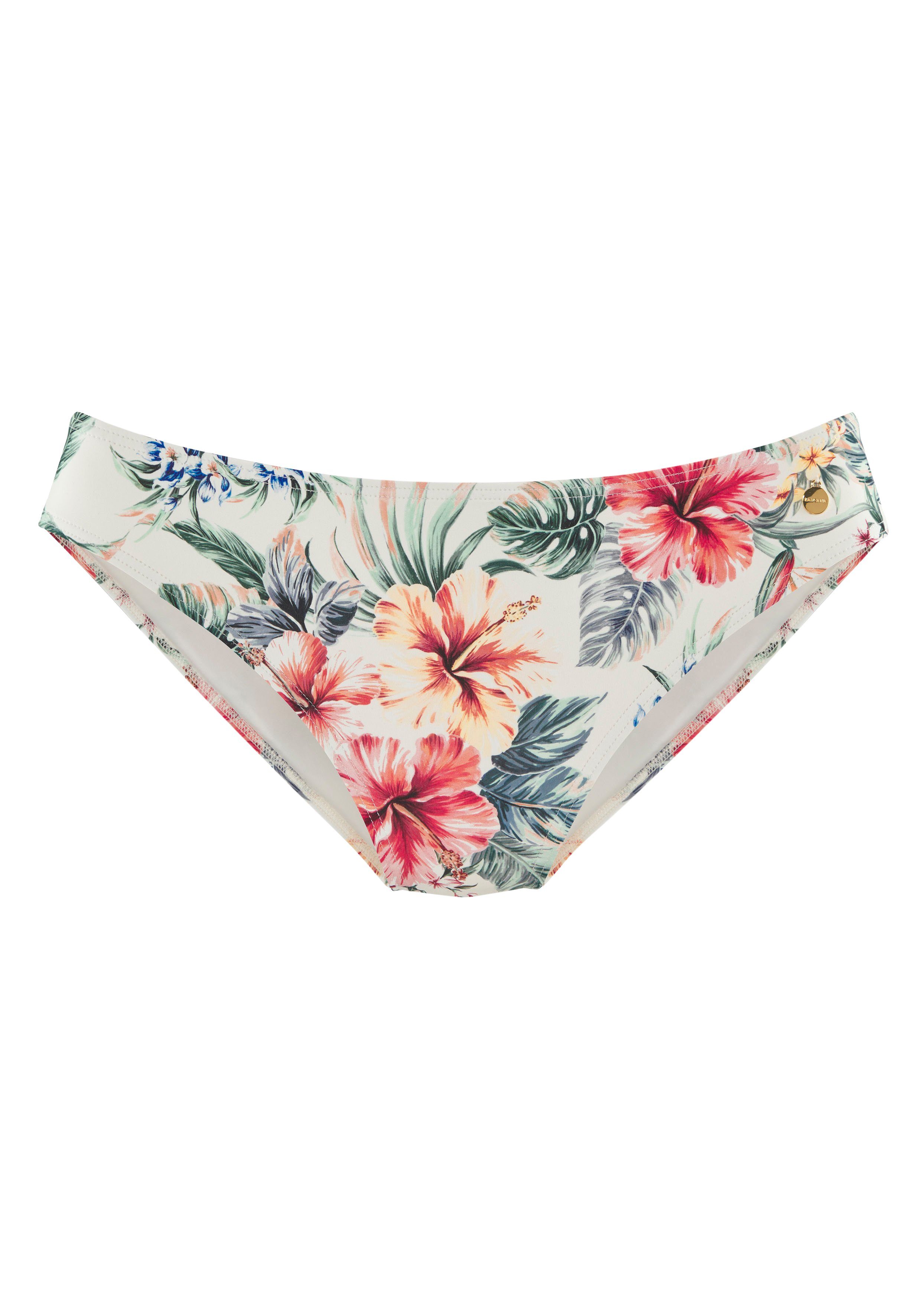 LASCANA Bikini-Hose Salsa mit normalem Schnitt und tollem Blumenprint günstig online kaufen