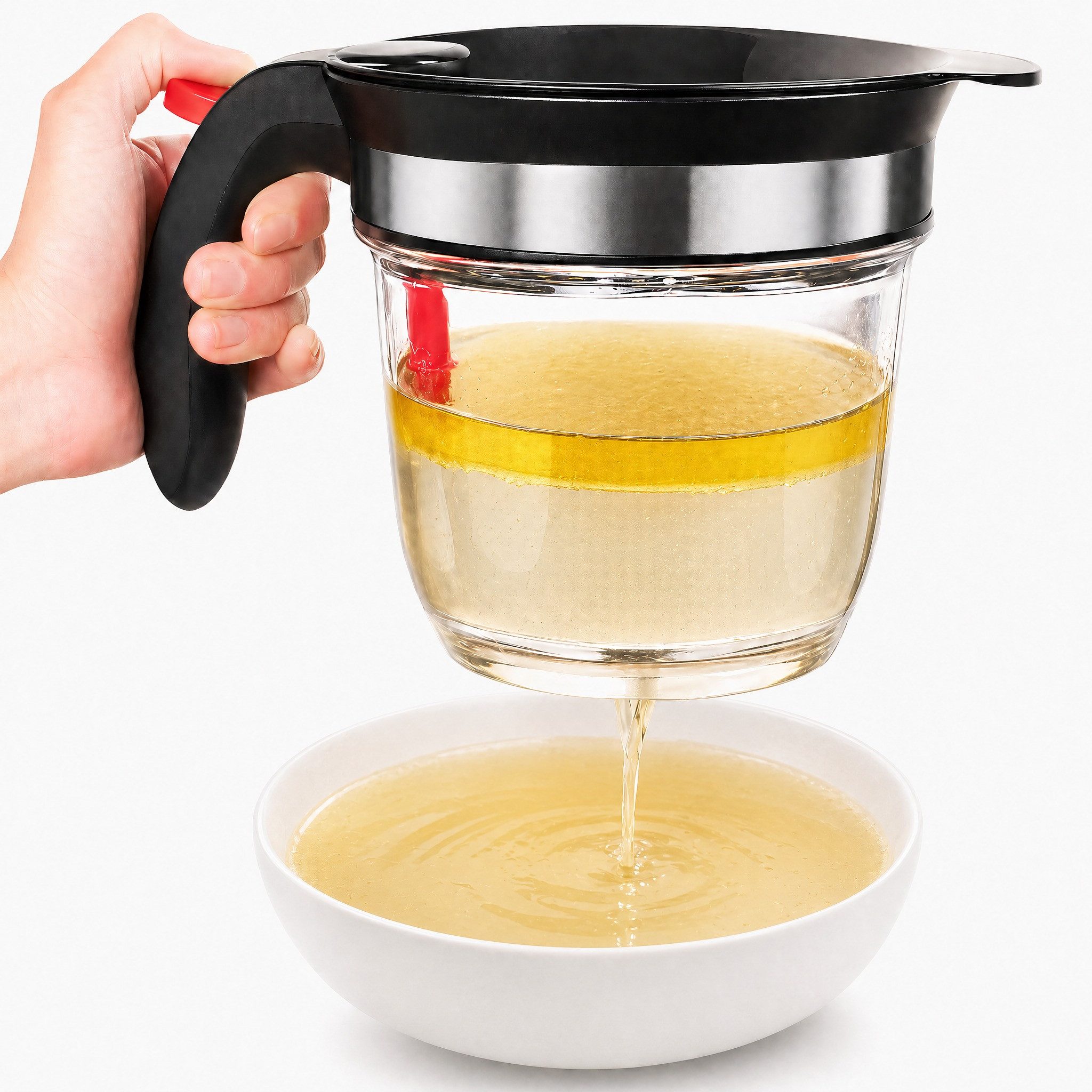 JASLIFE Fetttrennkanne Effective Fat Separation for Soups, Sauces, Broths, and Healthy Meals