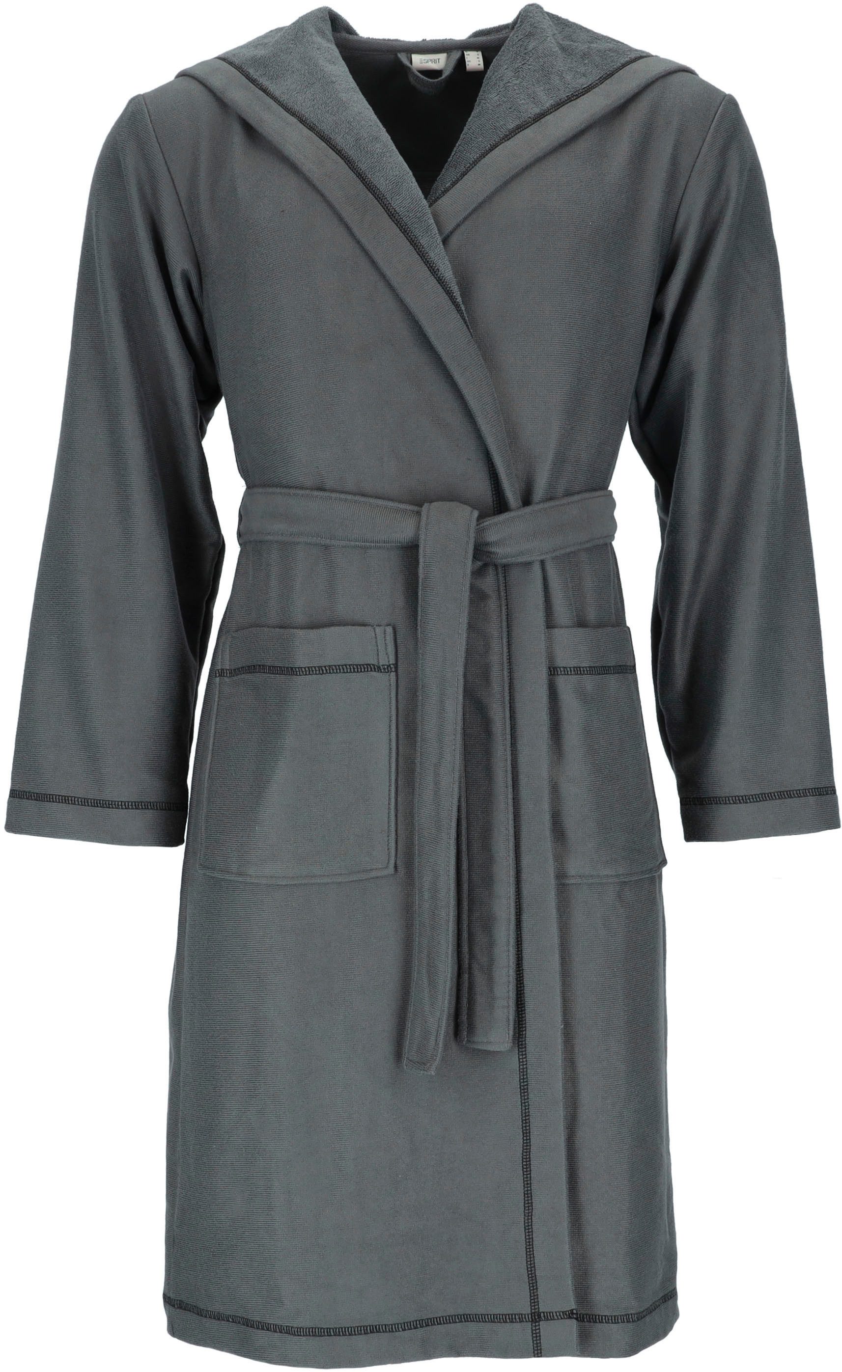 Esprit Unisex-Bademantel Modern Life, ideal für Sauna & Spa, Hotelbademante günstig online kaufen