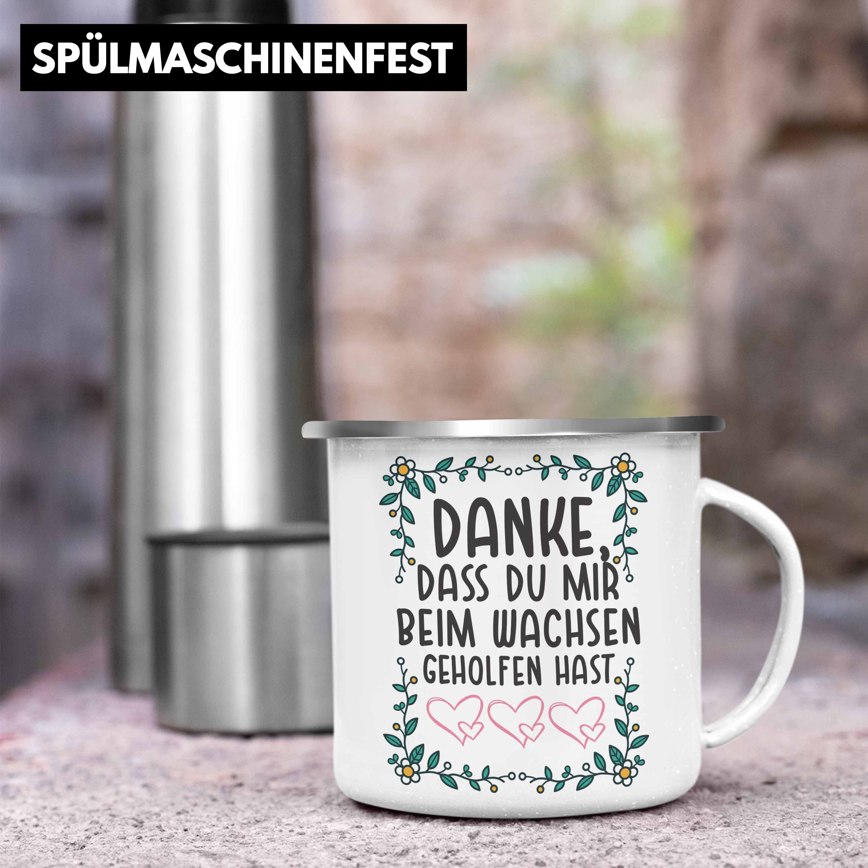 Geschenke Kindergärtnerin Emaille mit Geschenk Herz Abschiedsgeschenk Tasse Spruch Tasse Trendation Trendation Silber - KaffeeEmaille Thermotasse Erzieherin