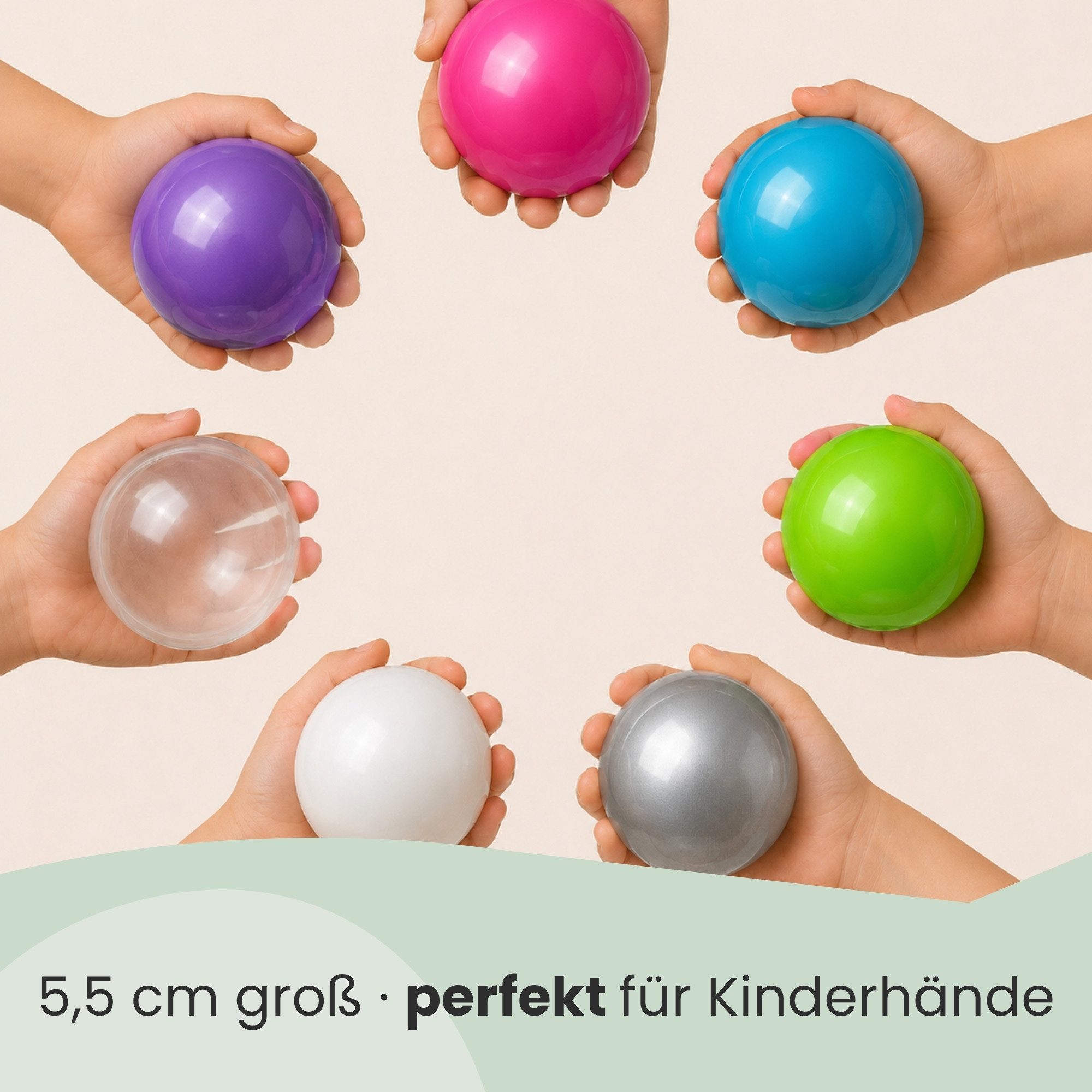 LittleTom Bällebad-Bälle Baby - 350 Bunte Bälle fürs Bällebad - Geprüfte Spielbälle für Kinder (350-St), Ab dem 1. Tag: Babybälle zum Greifen - Plastikbälle für den Bällepool