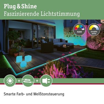 Paulmann Gartenleuchte Plug & Shine Smart Home LED Light Strip RGBW in Weiß 11W 1040lm IP67, keine Angabe, Leuchtmittel enthalten: Ja, fest verbaut, LED, warmweiss, LED Streifen