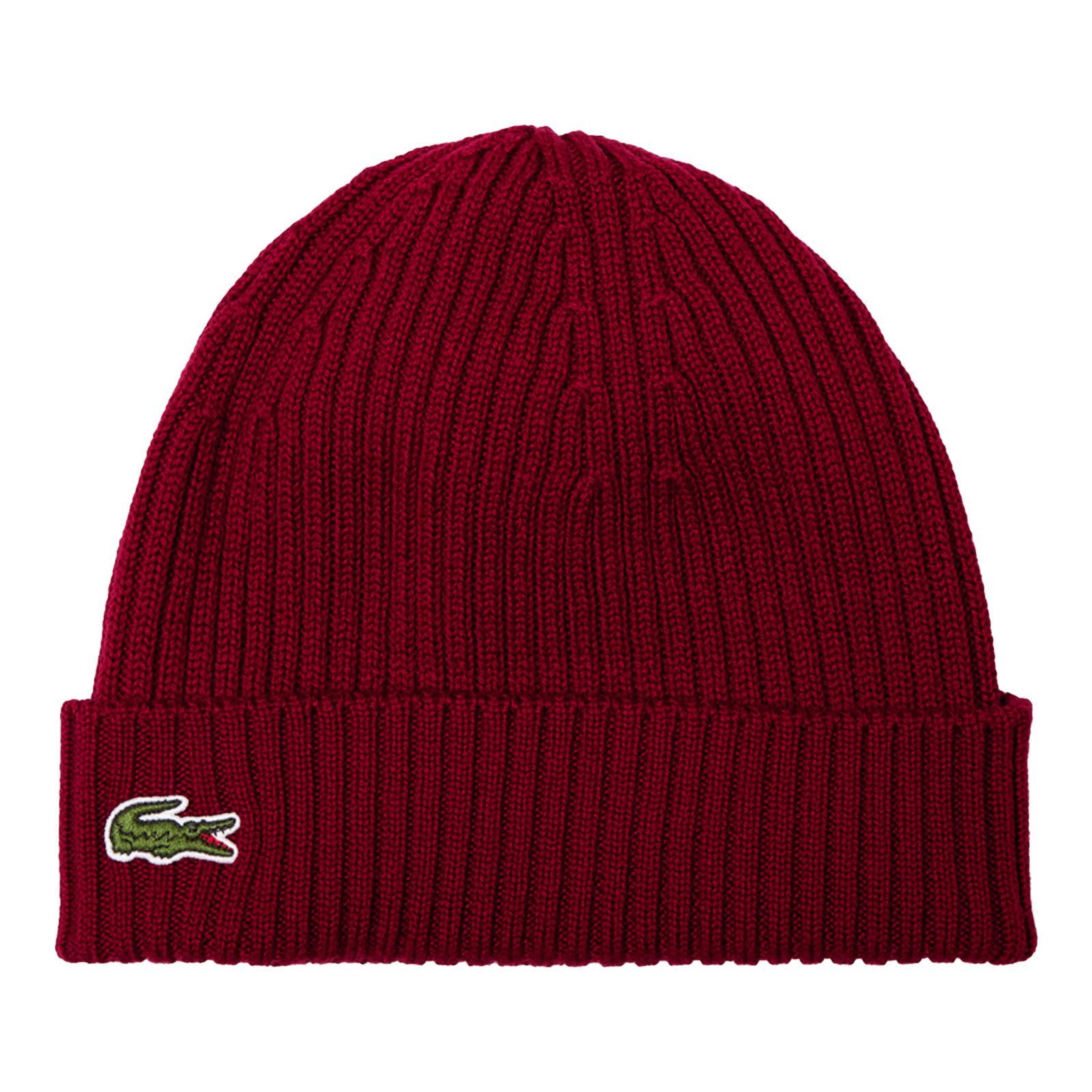 Lacoste Strickmütze Strick-Beanie mit Krokodil-Applikation