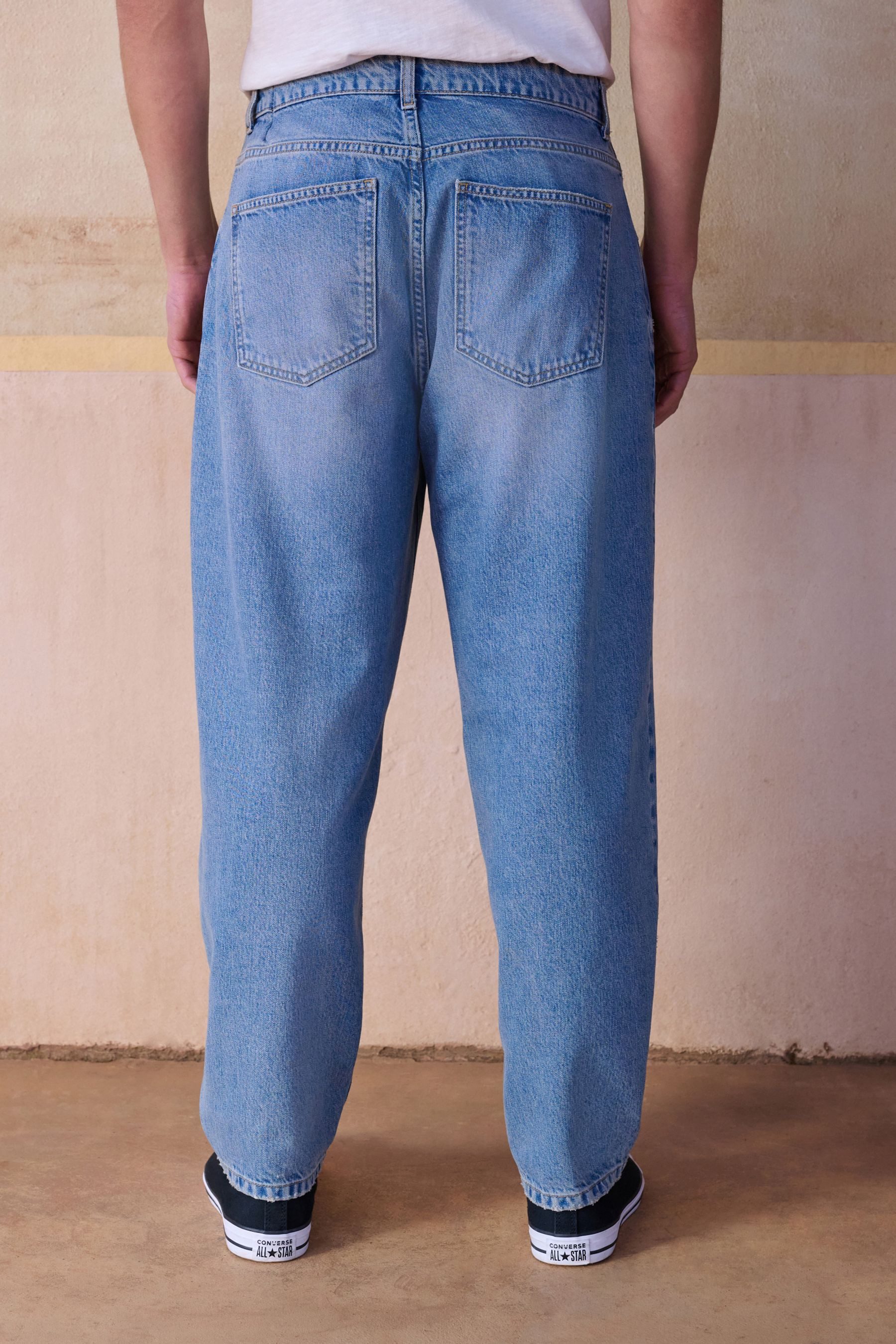 Next Weite Jeans N. Premium Jeans mit Barrel-Bein (1-tlg)