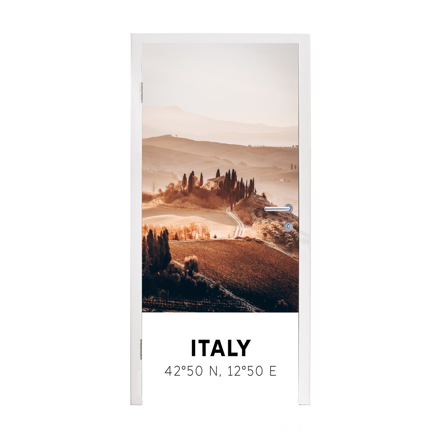 MuchoWow Türtapete Toskana - Italien - Sommer, Matt, bedruckt, (1 St), Fototapete für Tür, Türaufkleber, 75x205 cm | Türtapeten
