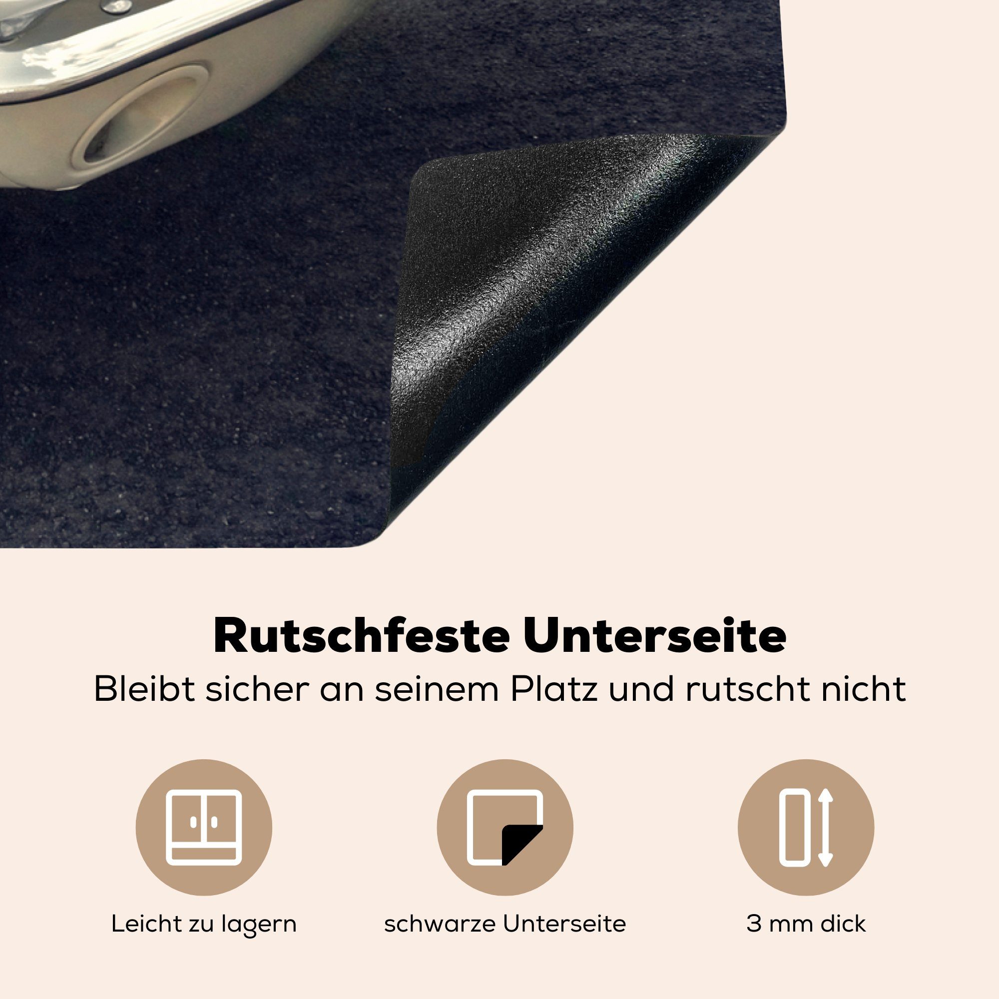 für cm, küche, Mustang die (1 Vinyl, Schutz Berlin, Autos Ceranfeldabdeckung tlg), Herdblende-/Abdeckplatte MuchoWow - - Induktionskochfeld 81x52