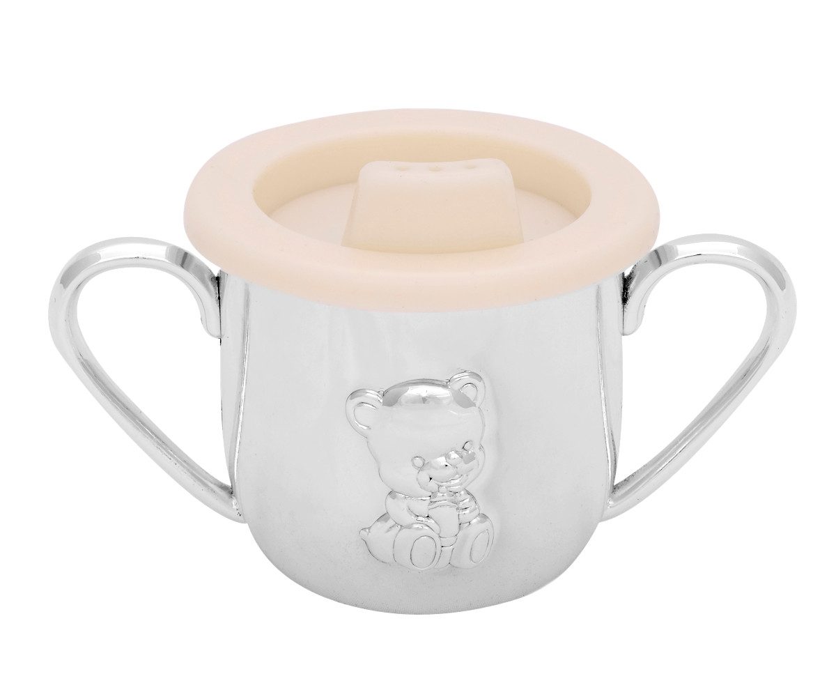 Brillibrum Schnabelbecher Schnabelbecher Baby versilbert Trinklernbecher Kleinkinder Bärchen