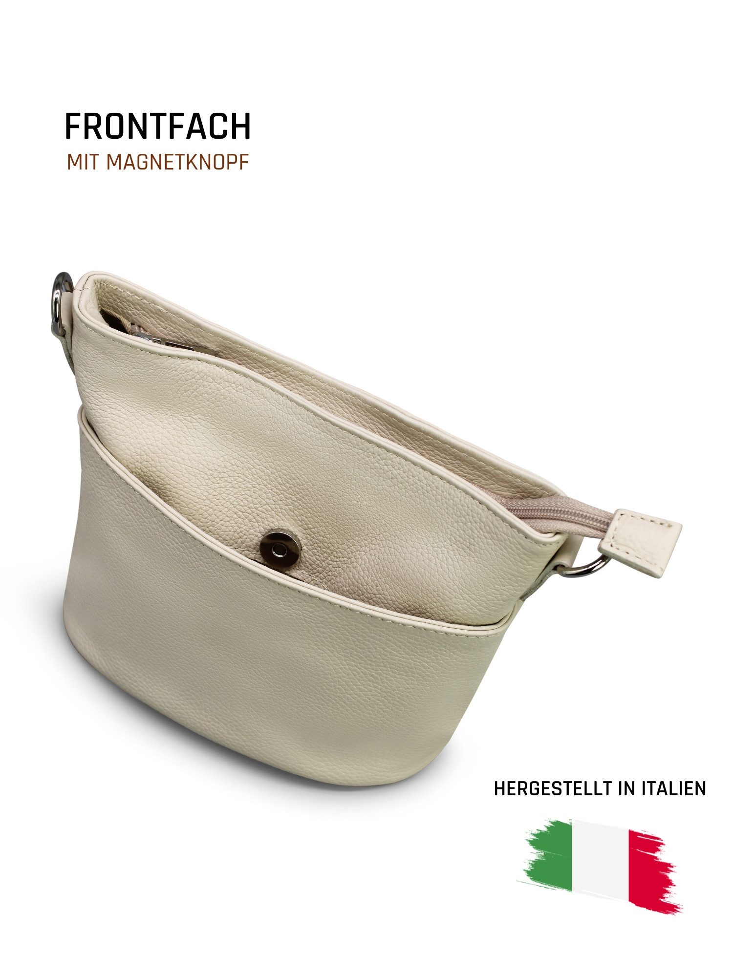 Adel Bags Schultertasche LINA Umhängetasche für Damen, Schultertasche Echtleder Gürteltasche