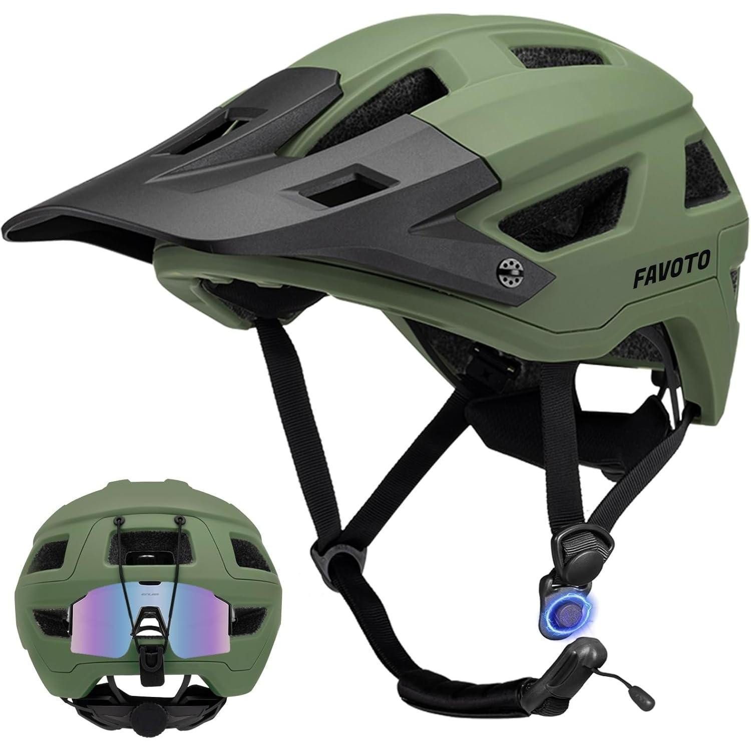 LuxusKollektion Mountainbikehelm Mountainbike Fahrradhelm mit Schirm Leicht - Doppelte Inmould