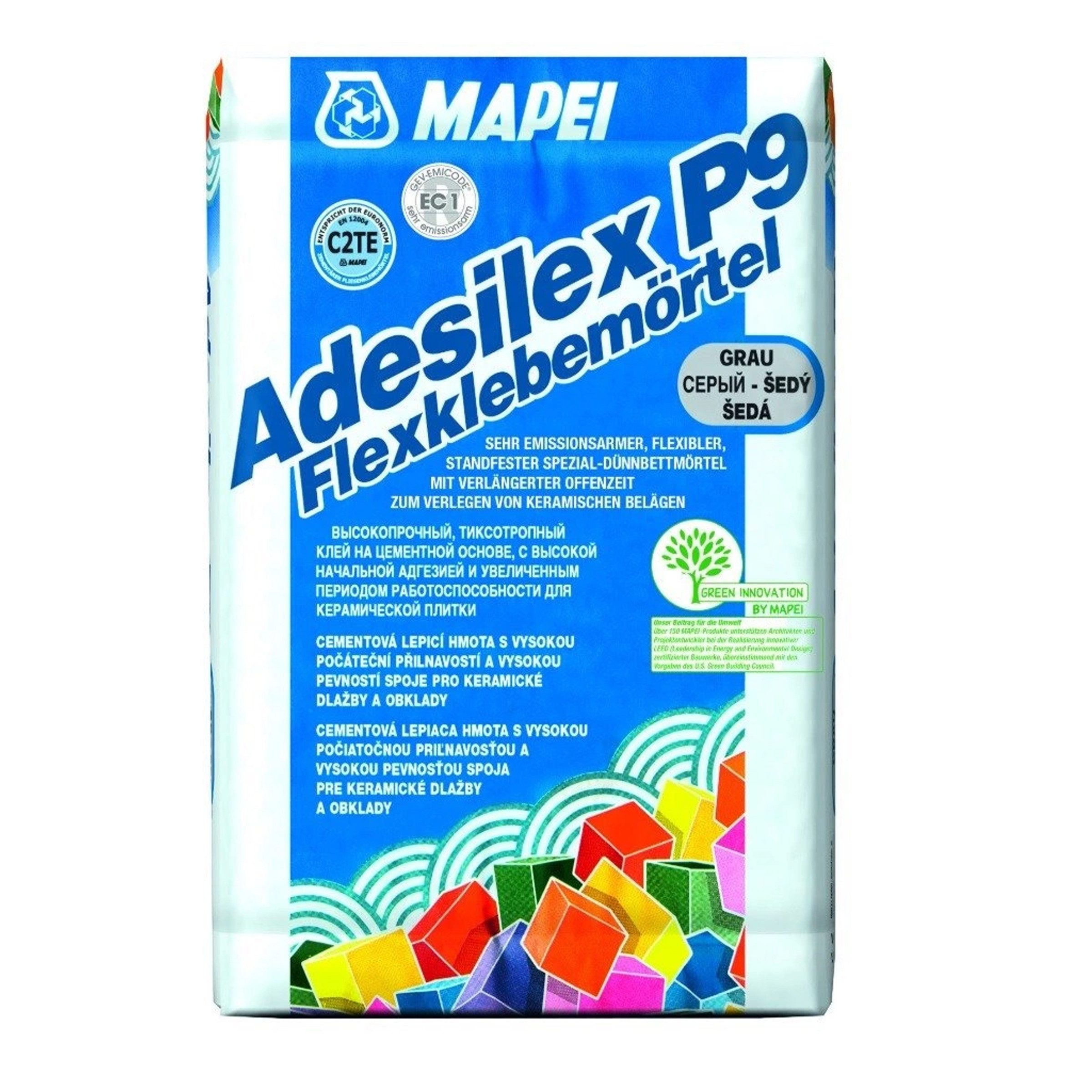 MAPEI Fliesenkleber Mapei ADESILEX P9 Flexklebemörtel Grau Fliesenkleber 25kg