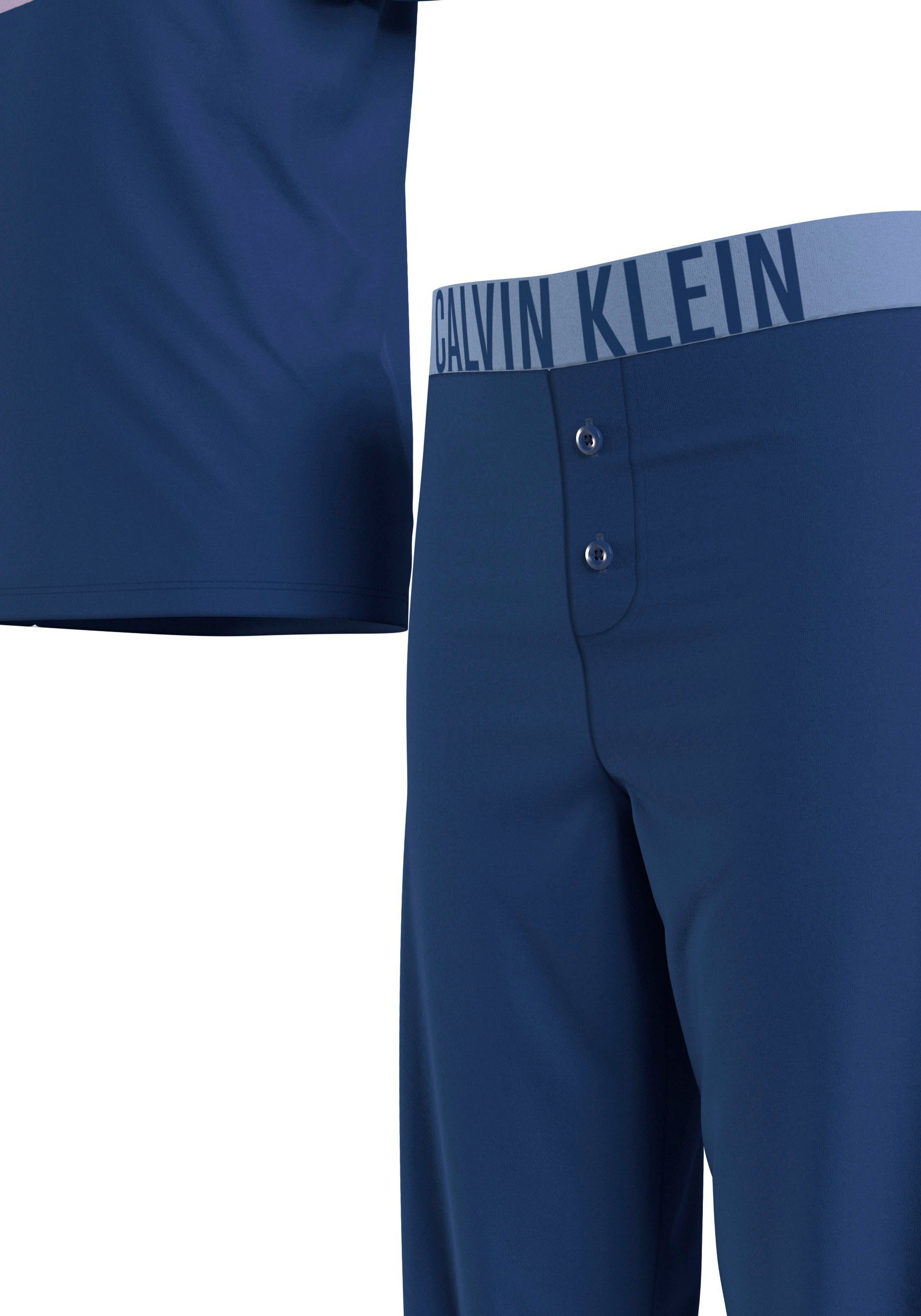 mit Underwear (SS+PANT) (2 Klein SET Calvin PJ tlg) Calvin Pyjama Print Klein KNIT