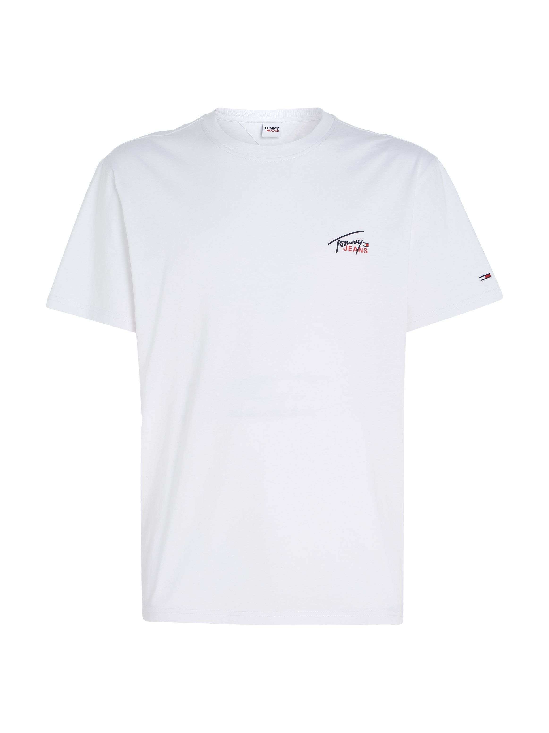 SMALL TJM Tommy T-Shirt White TEE Jeans FLAG CLSC
