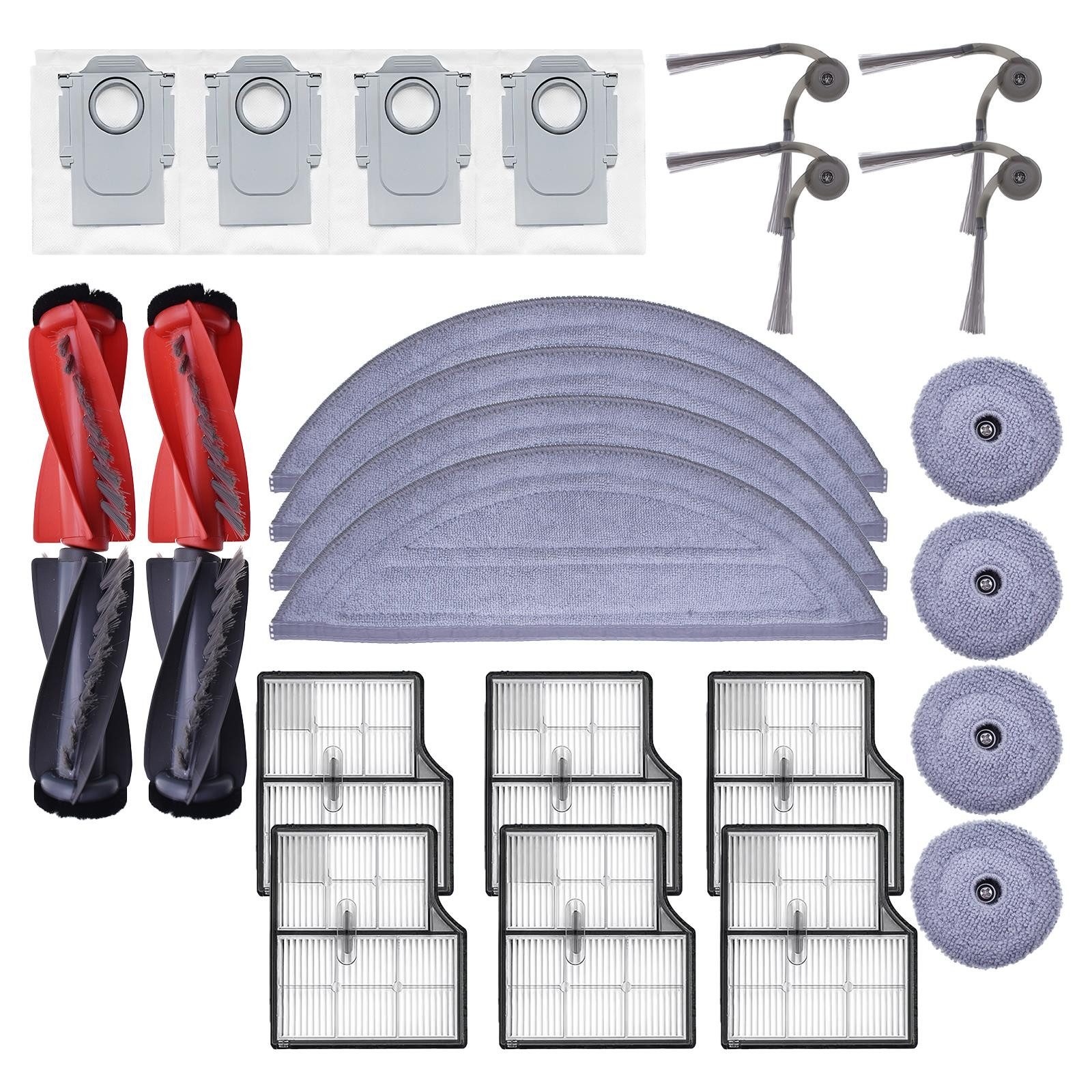 VERCO Reinigungsbürsten-Set Reinigungskit für Roborock, Saros 10, (26-tlg), Ersatz Teile Set Wartungskit Filter Seitenbürste Zubehör Bürste