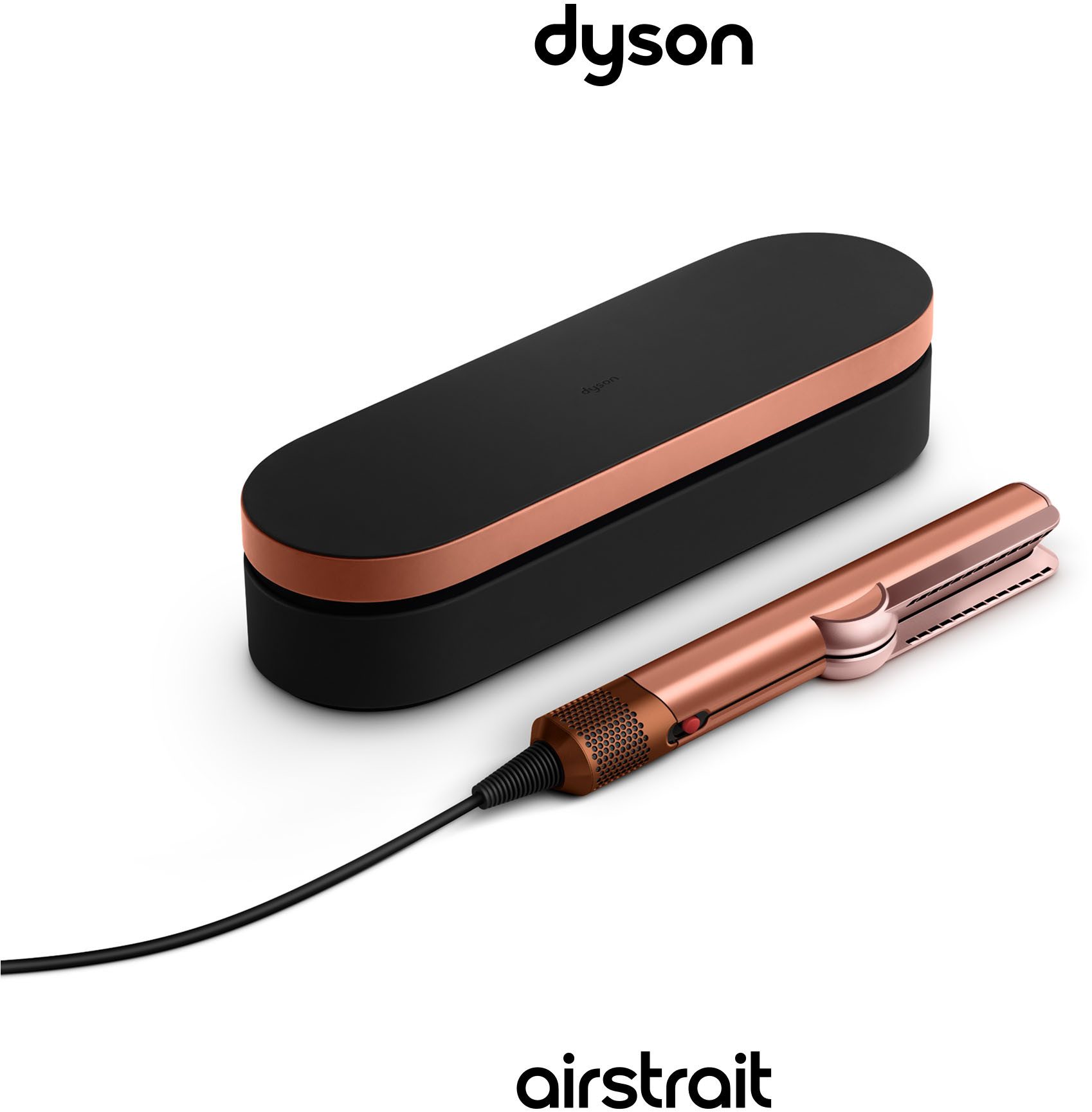 DYSON Luftstrom-Haarglätter Airstrait, Amber Silk, Trocknet und glättet gleichzeitig, Limitierte Geschenkedition, - nur mit Luft. Ohne Hitzeschäden.1 Ohne Heizplatten