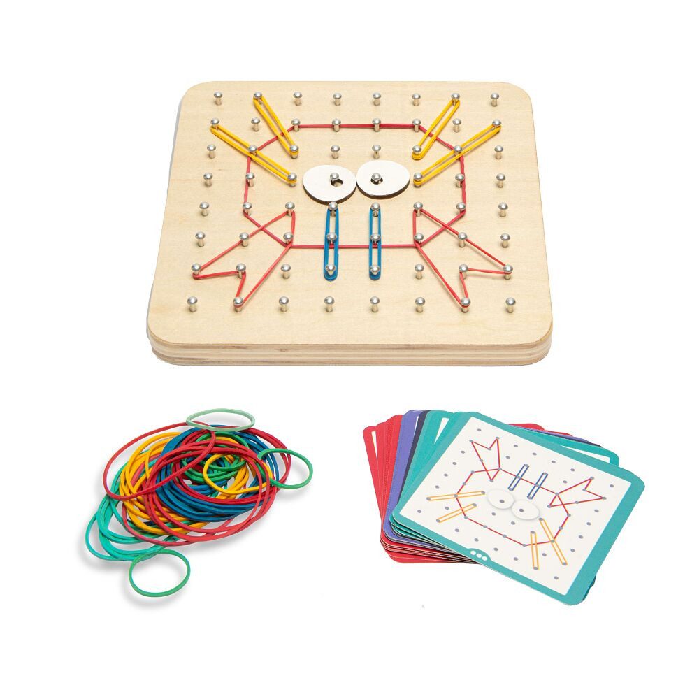 BS Toys Spiel Geschicklichkeitsspiel Geoboard, Fördert logisches Denken